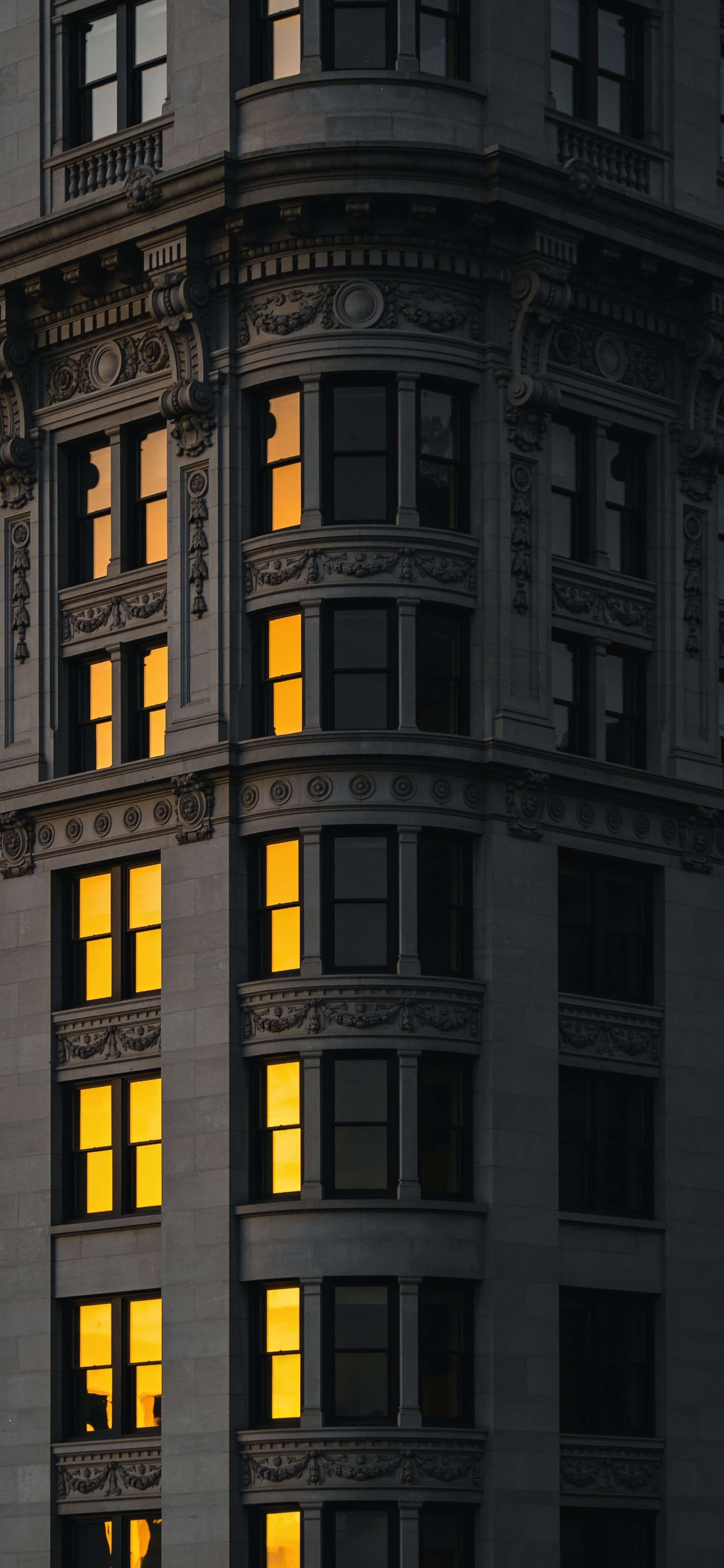 Golden Window Glow - Pro phone wallpaper