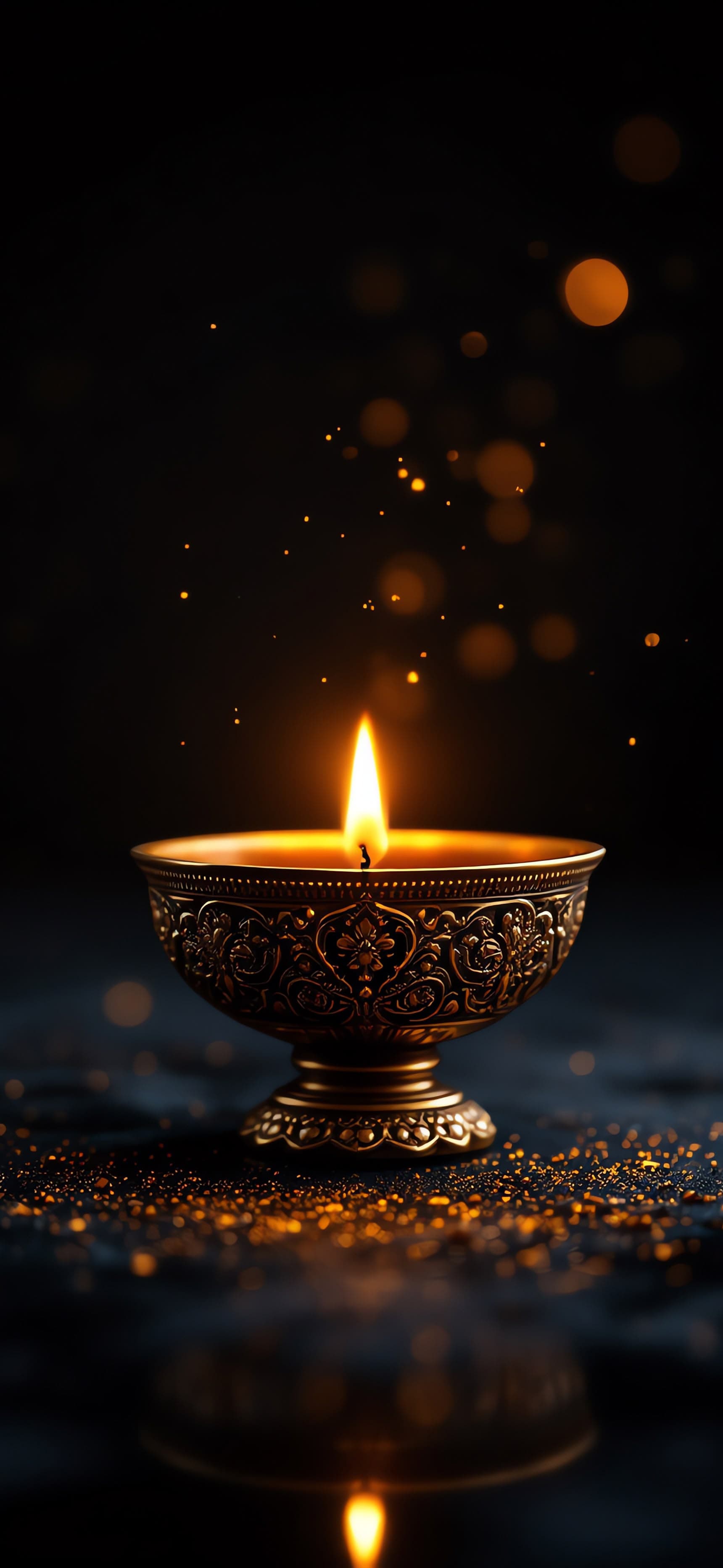 Ornate Diya 1 - Pro phone wallpaper