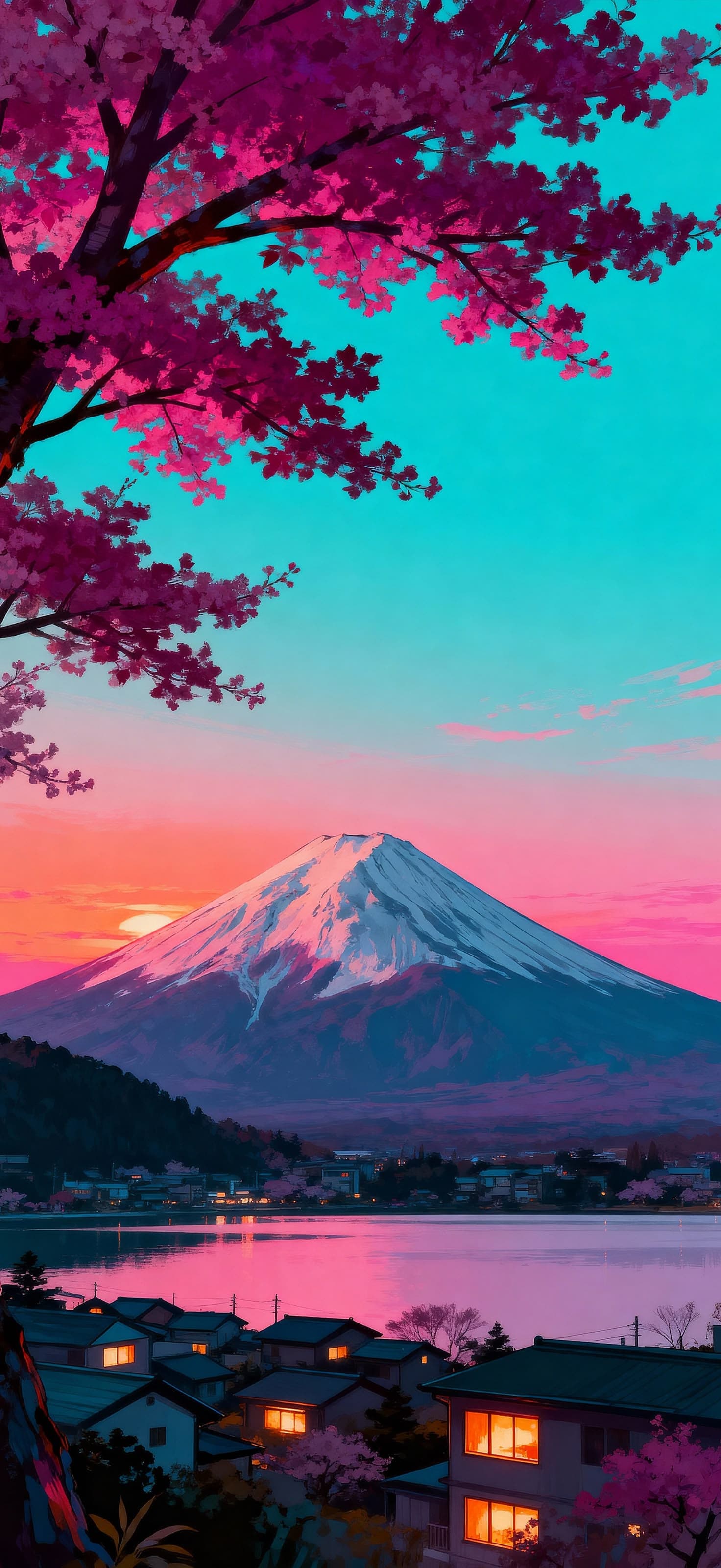ChatGPT said:  Mount Fuji Sunset 1 - Pro phone wallpaper