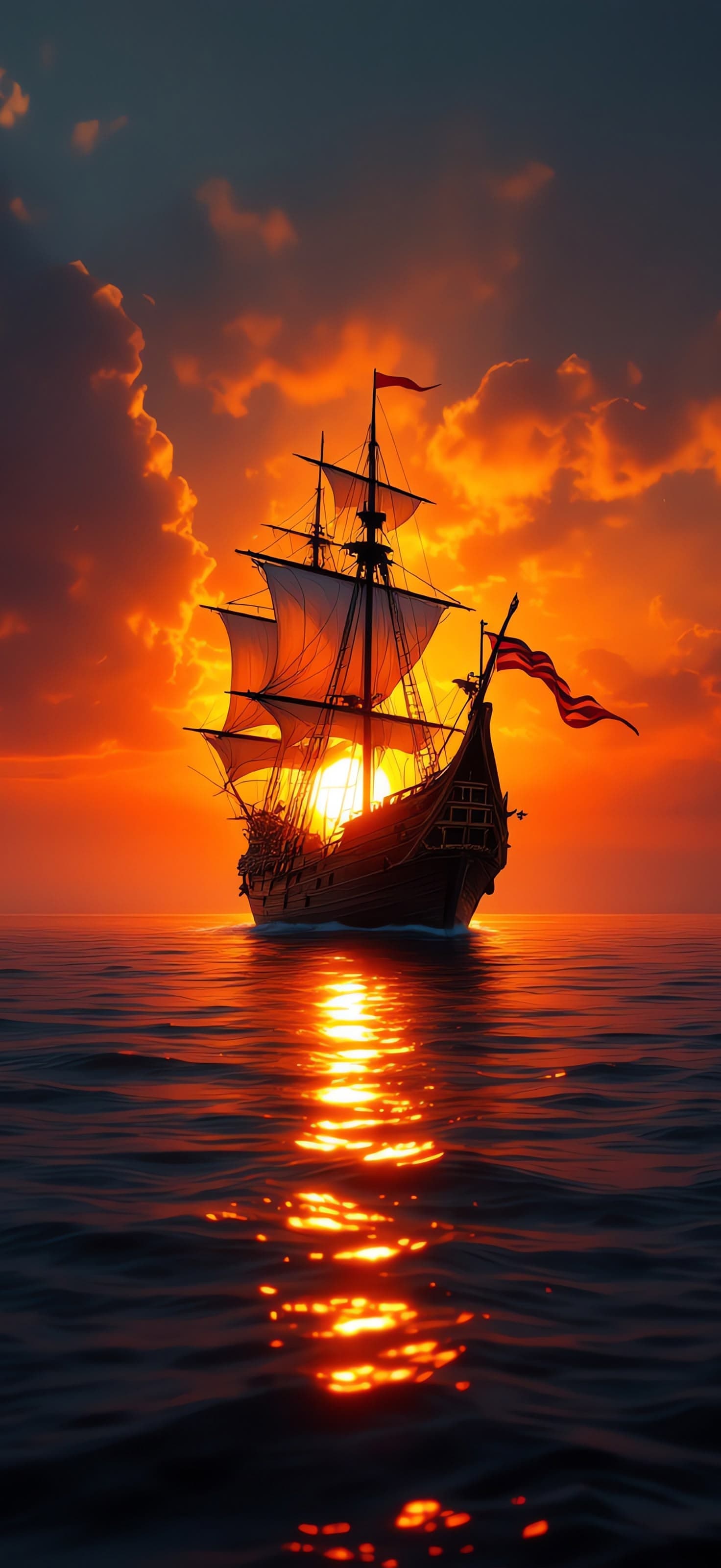 Crimson Voyage 1 - Pro phone wallpaper