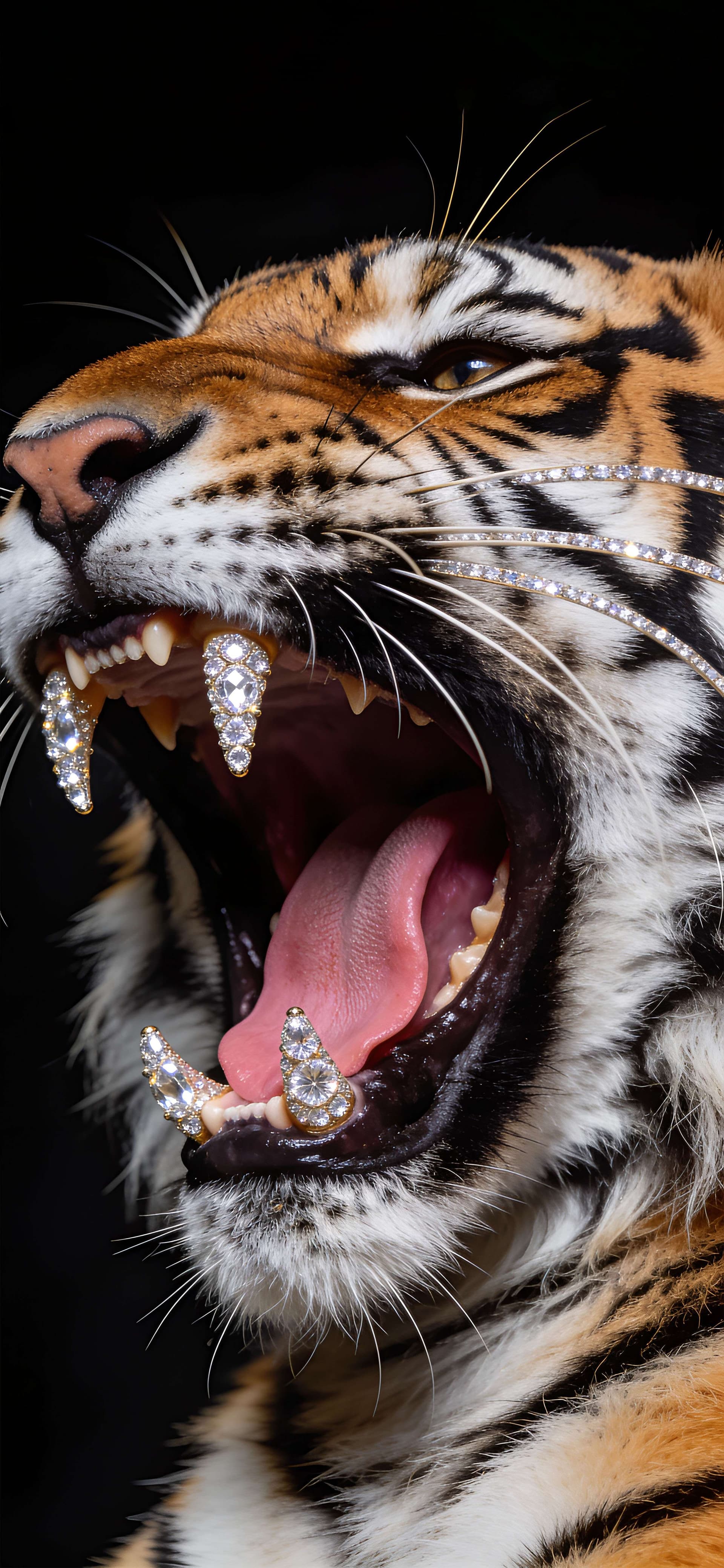 Diamond Fang Tiger - Pro phone wallpaper
