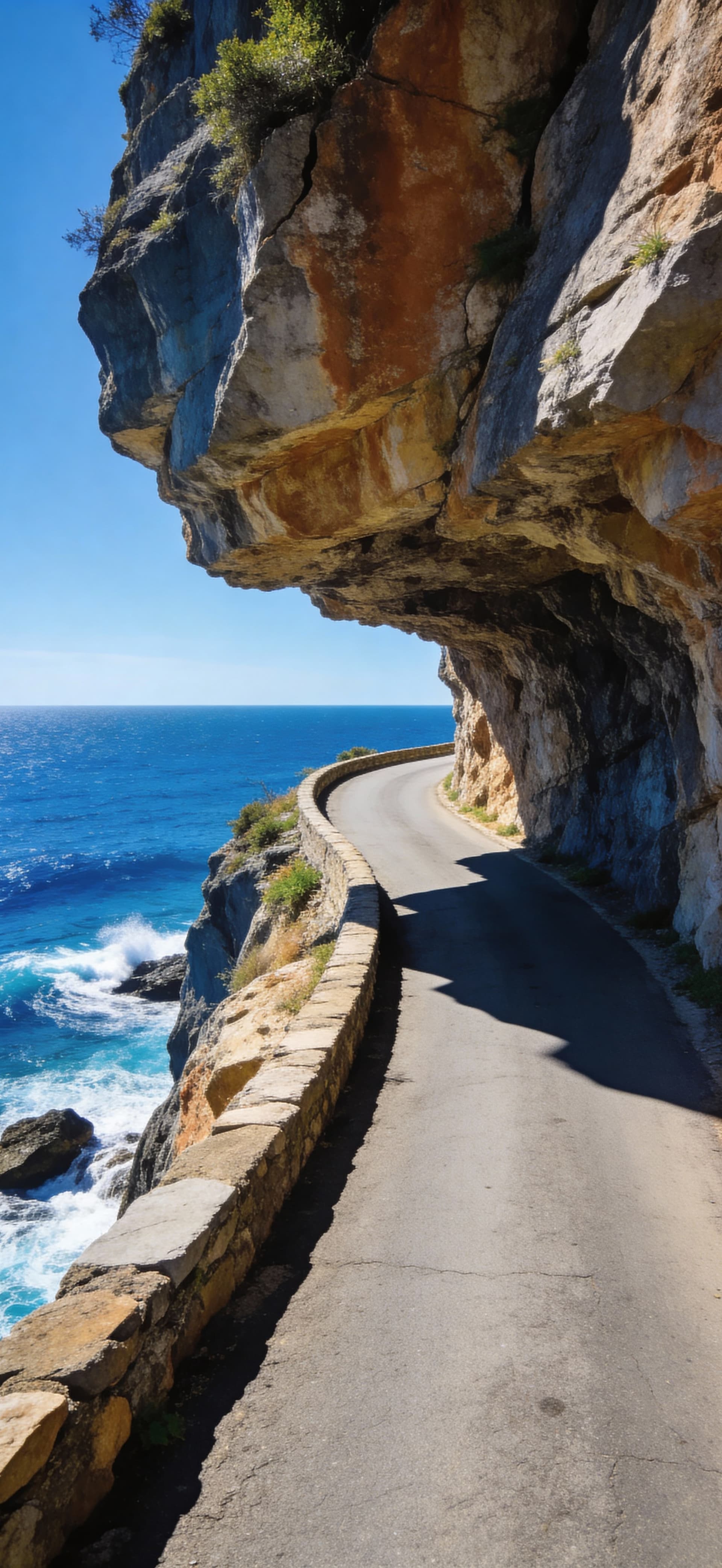 Coastal Cliff Road 2 - free phone wallpaper