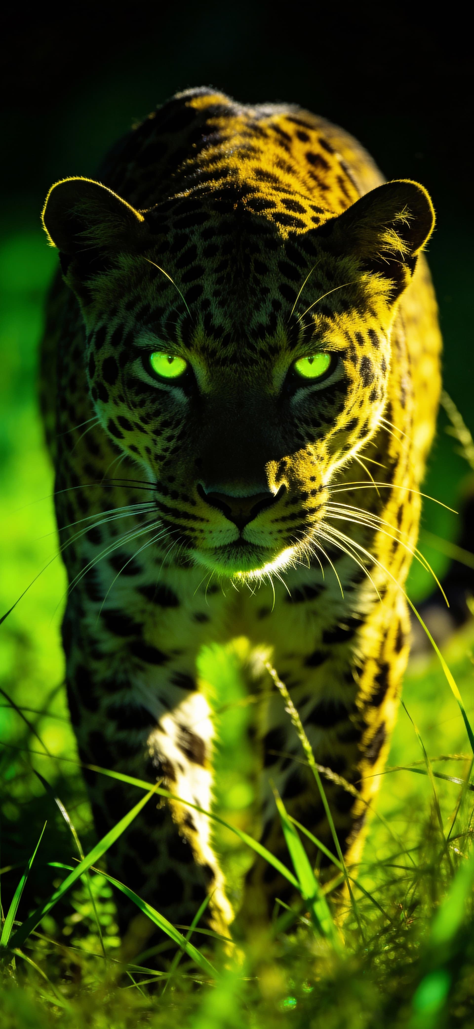 Neon Leopard 3 - Pro phone wallpaper