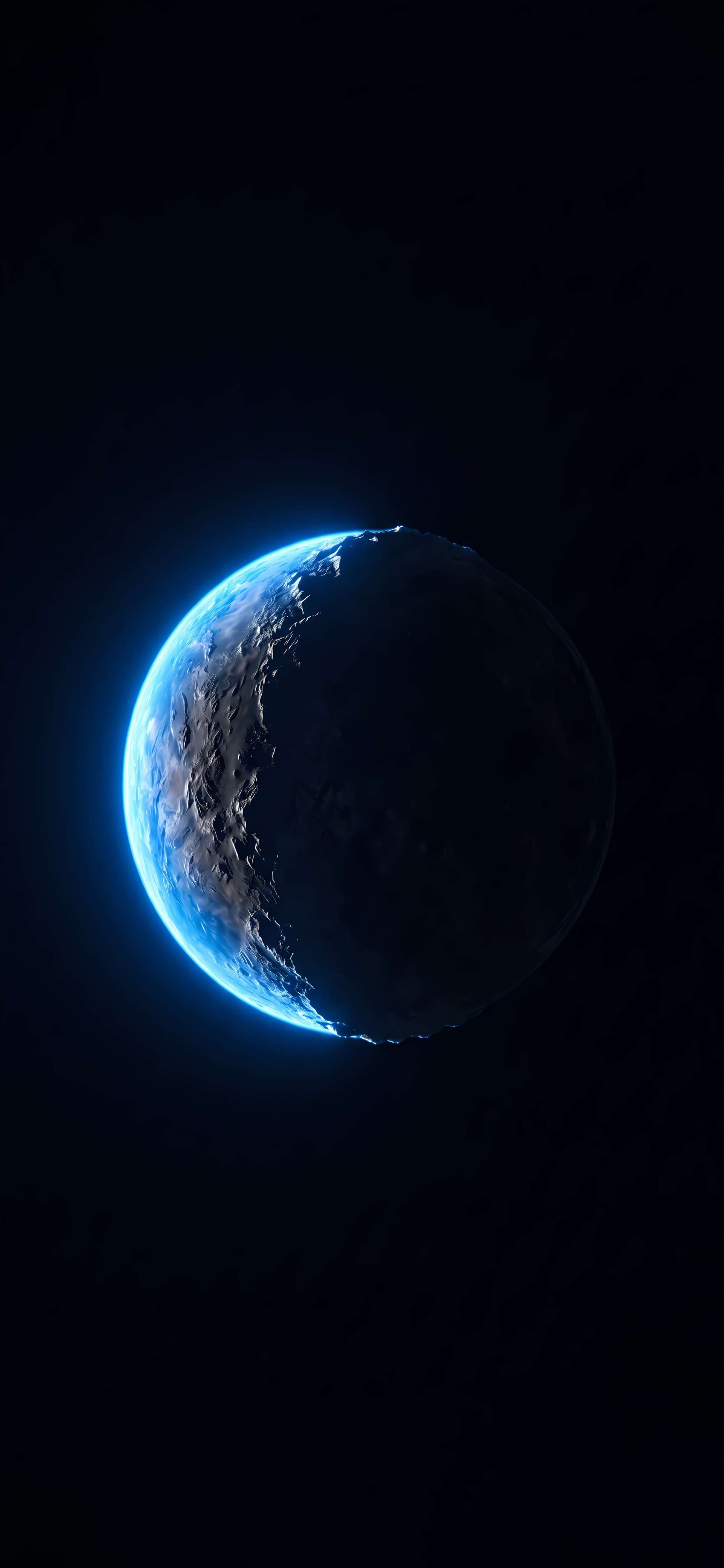 Luminous Blue Planet - free phone wallpaper
