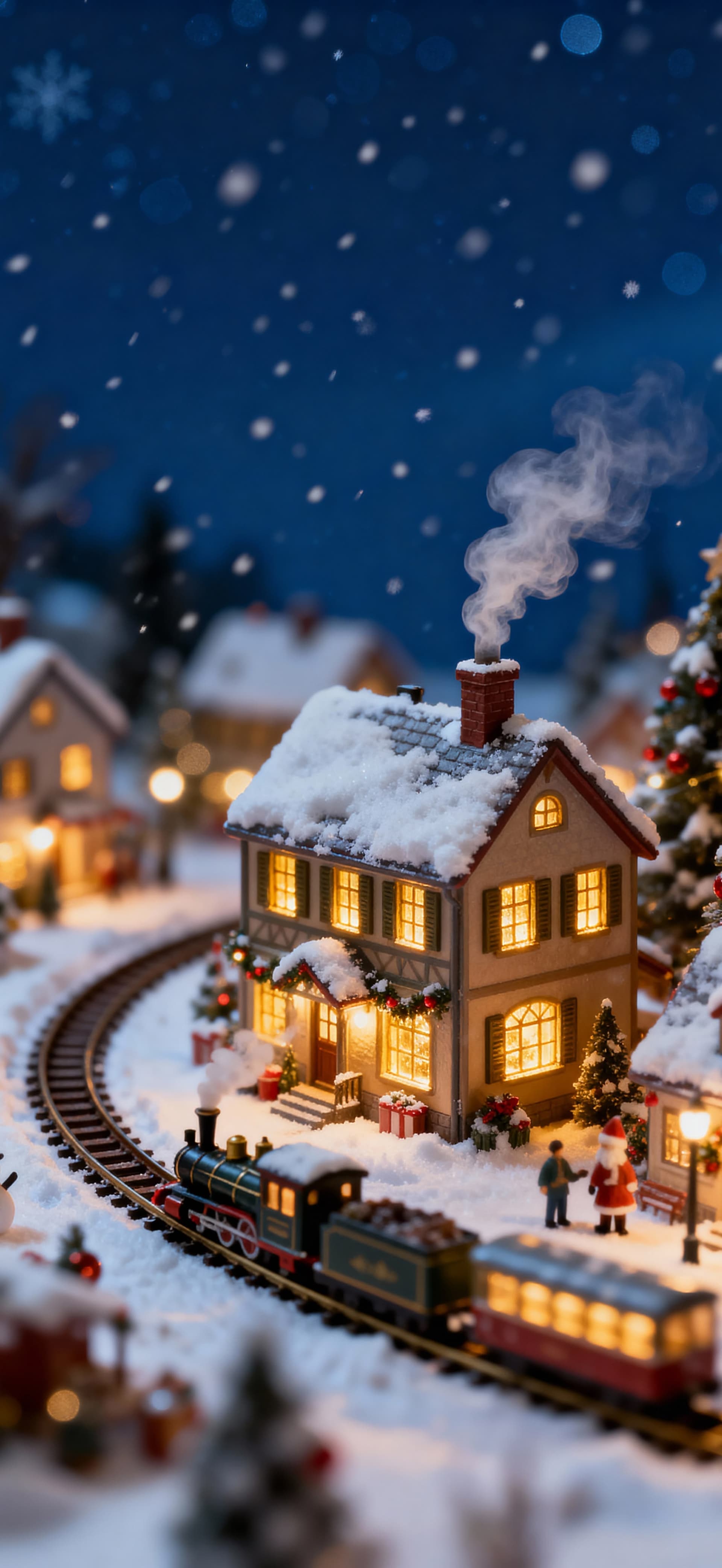 Christmas Tiny Village 3 - Pro phone wallpaper