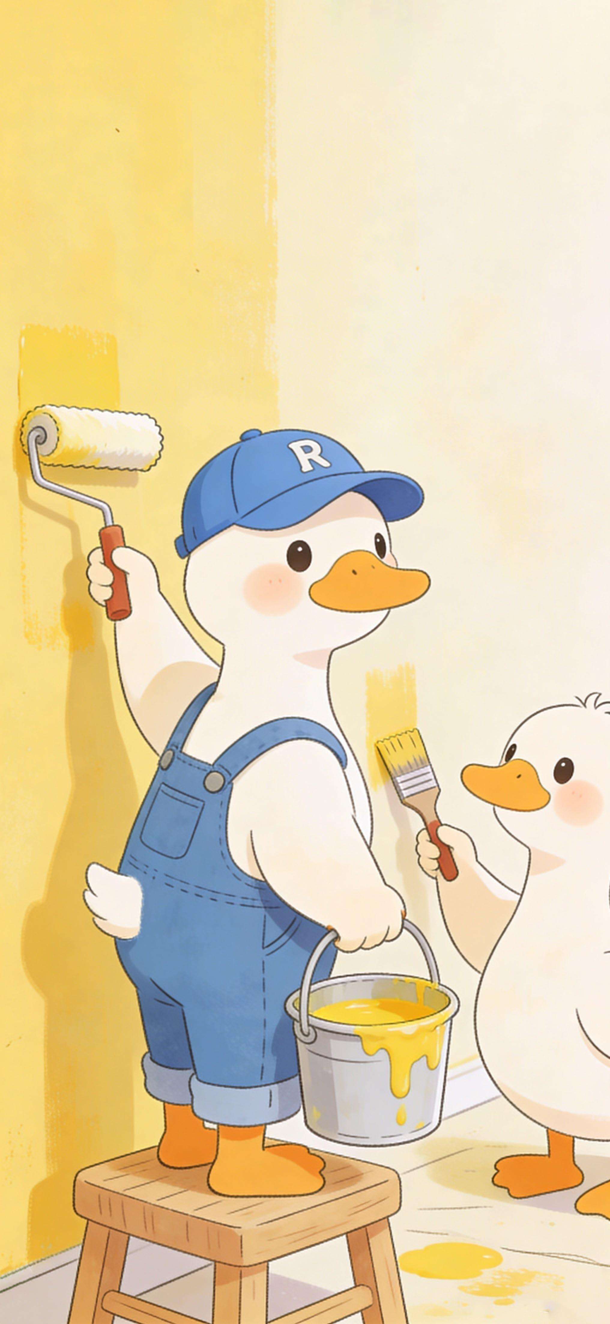 Duck Painting Crew - Pro phone wallpaper