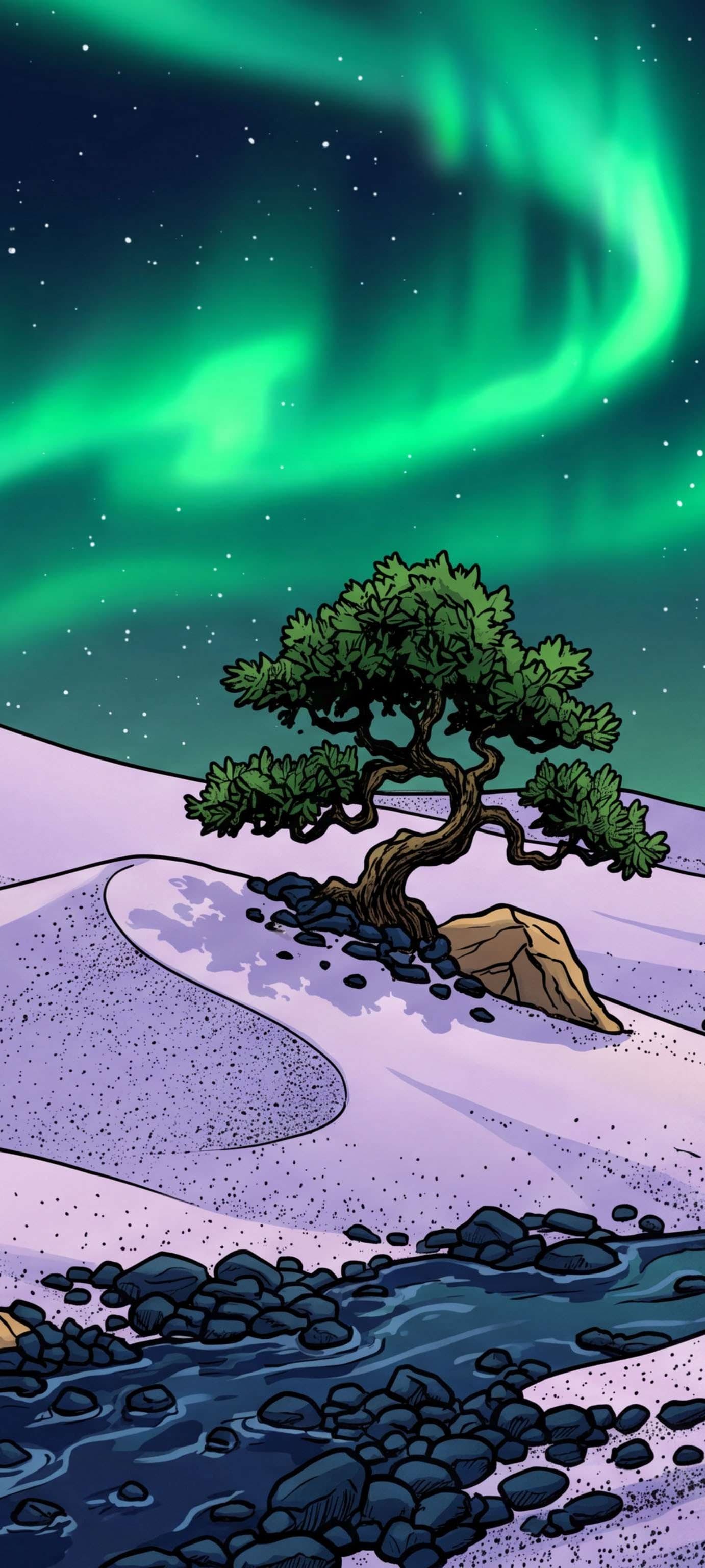 Northern Light Sands - Pro phone wallpaper