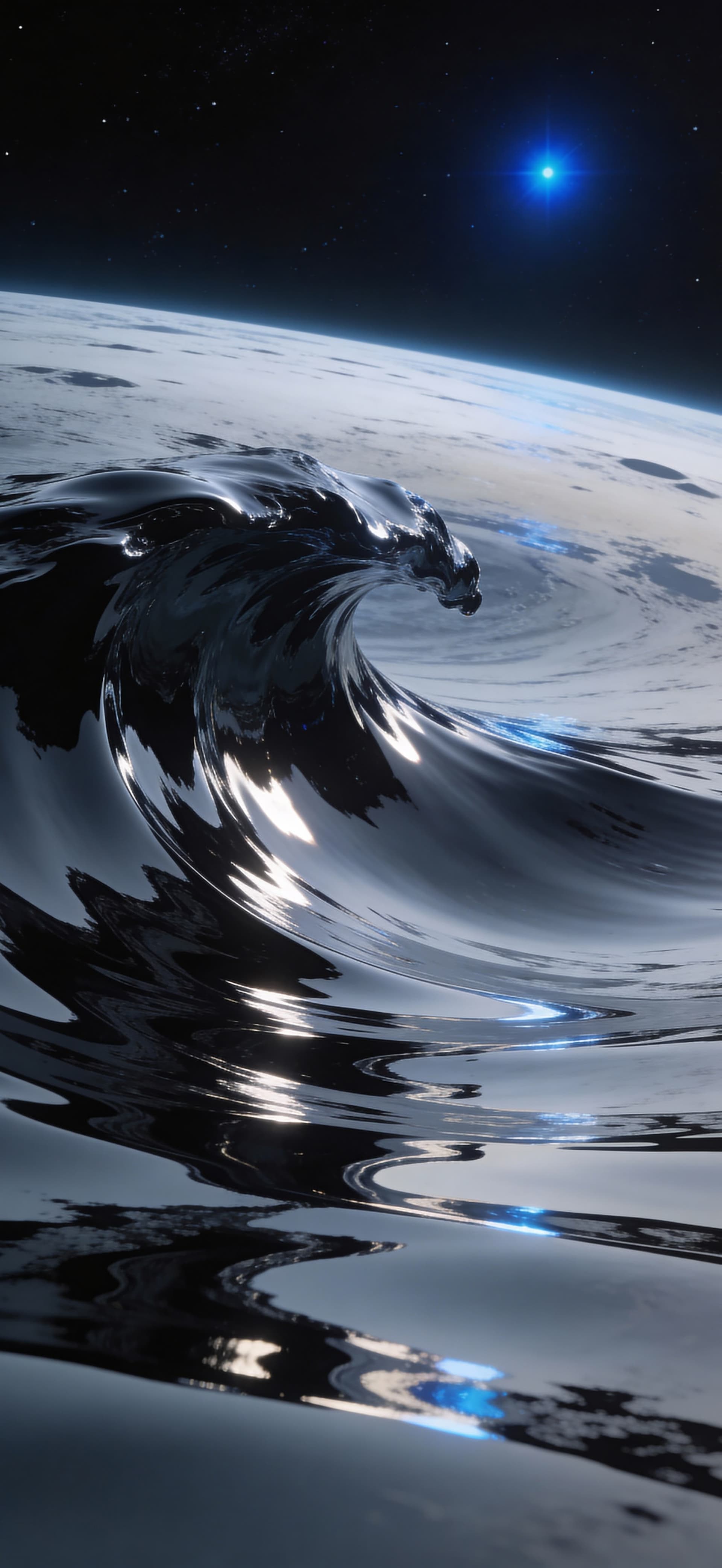 Galactic Wave Surge - Pro phone wallpaper