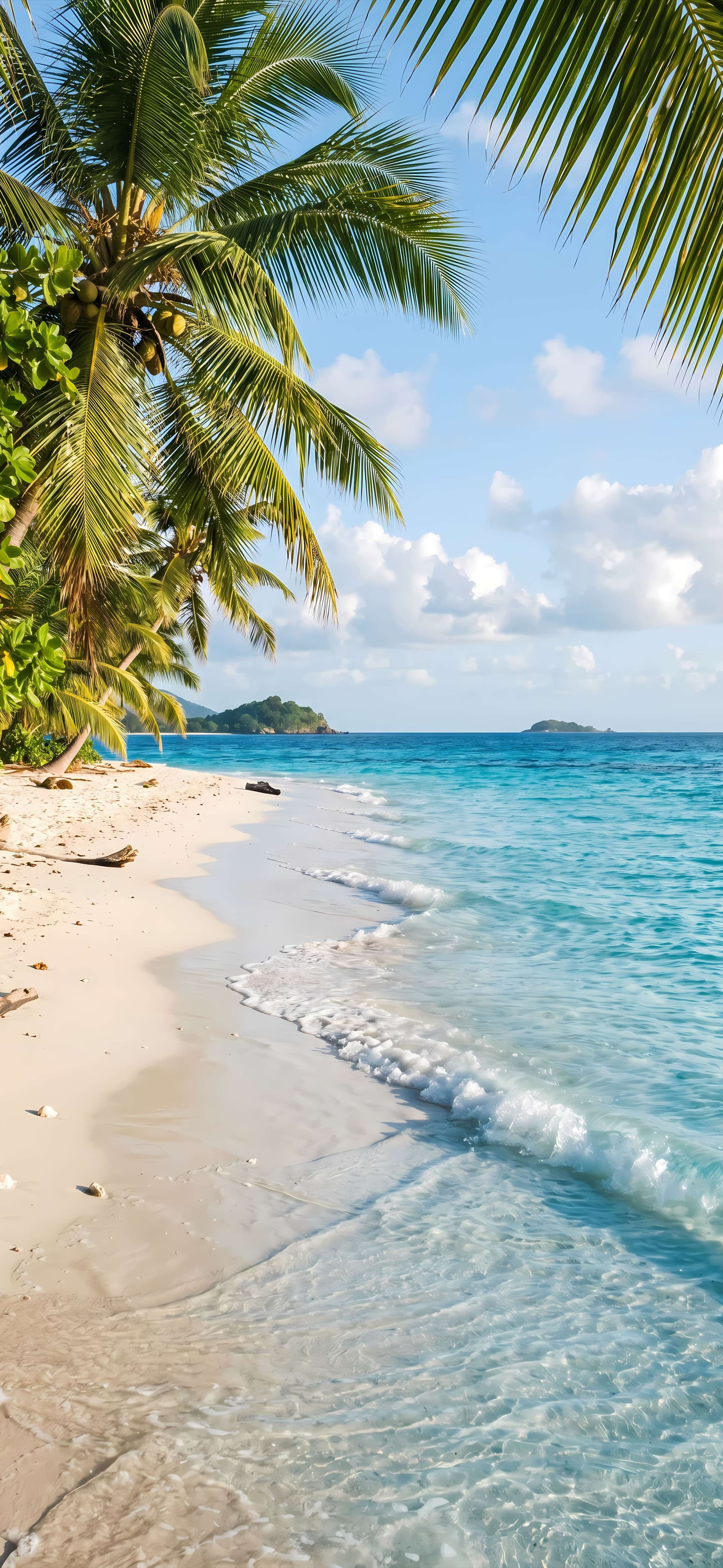 Tropical Beach Paradise - free phone wallpaper