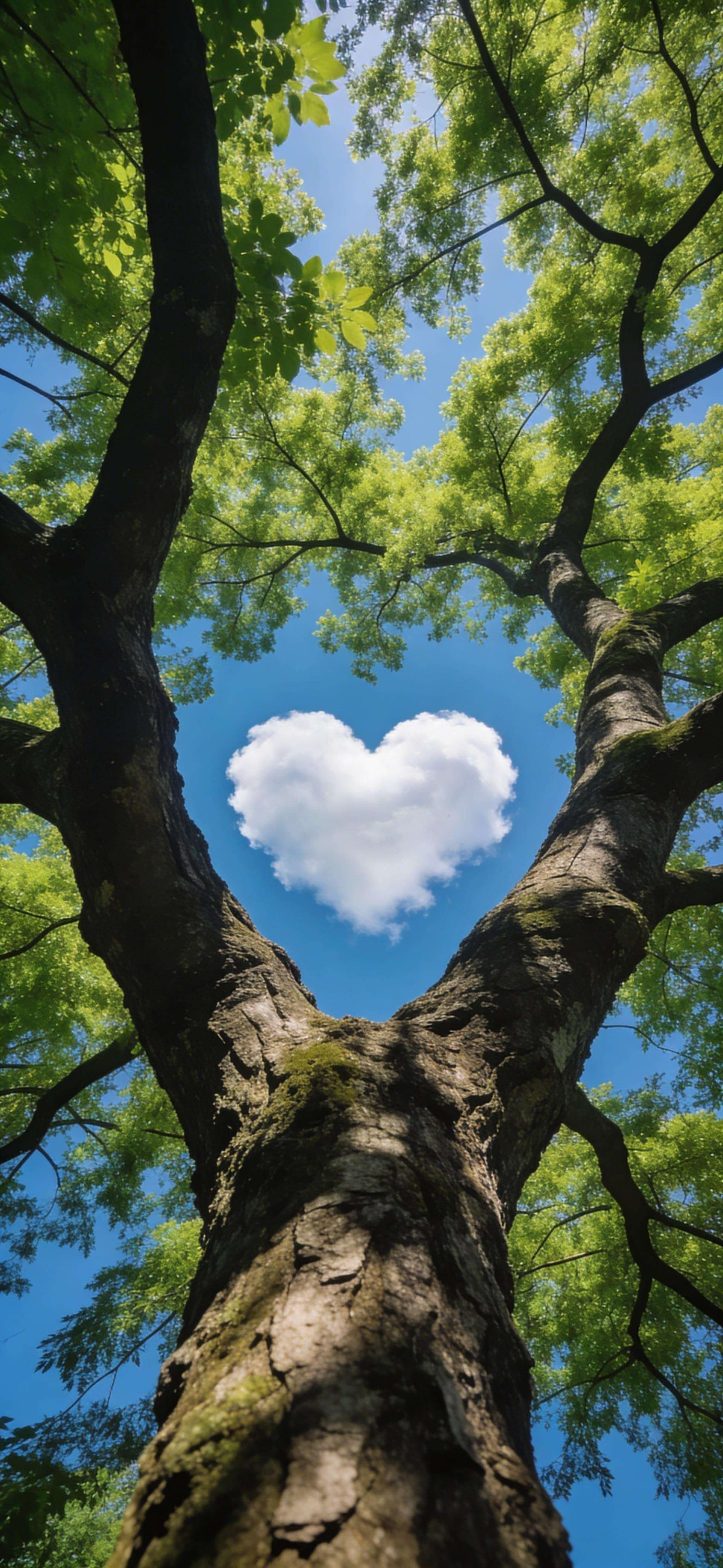Heart Cloud Tree - Pro phone wallpaper