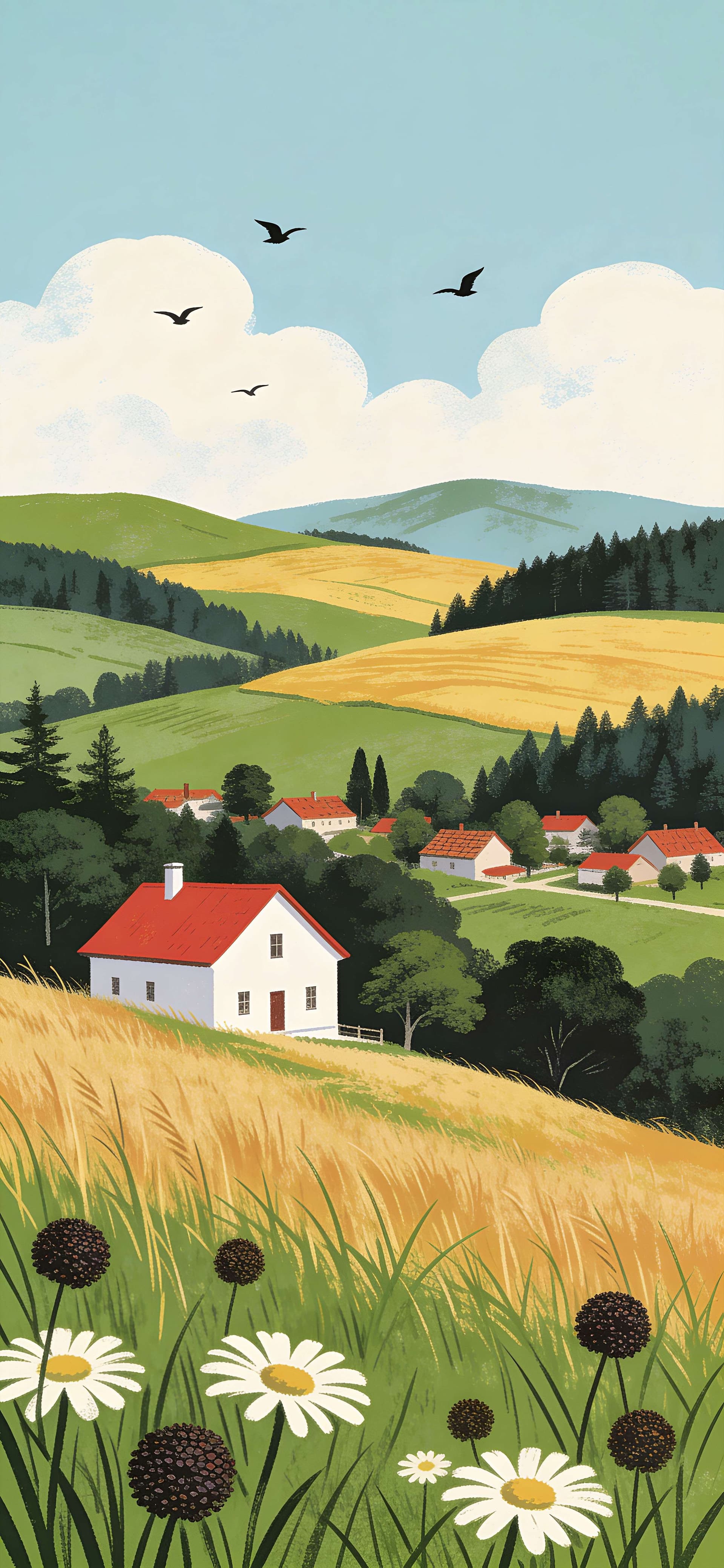 Serene Countryside - free phone wallpaper