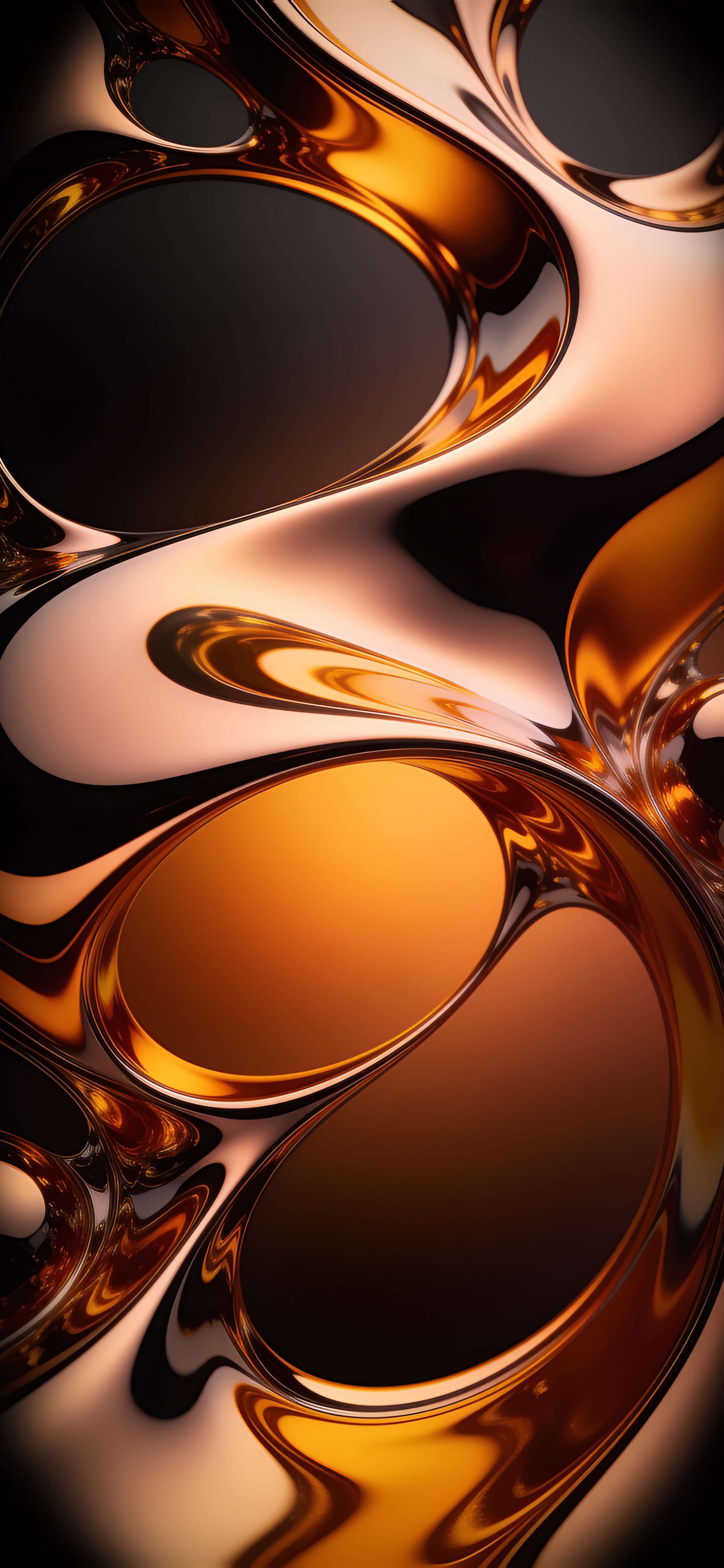 Liquid Bronze Flow - Pro phone wallpaper