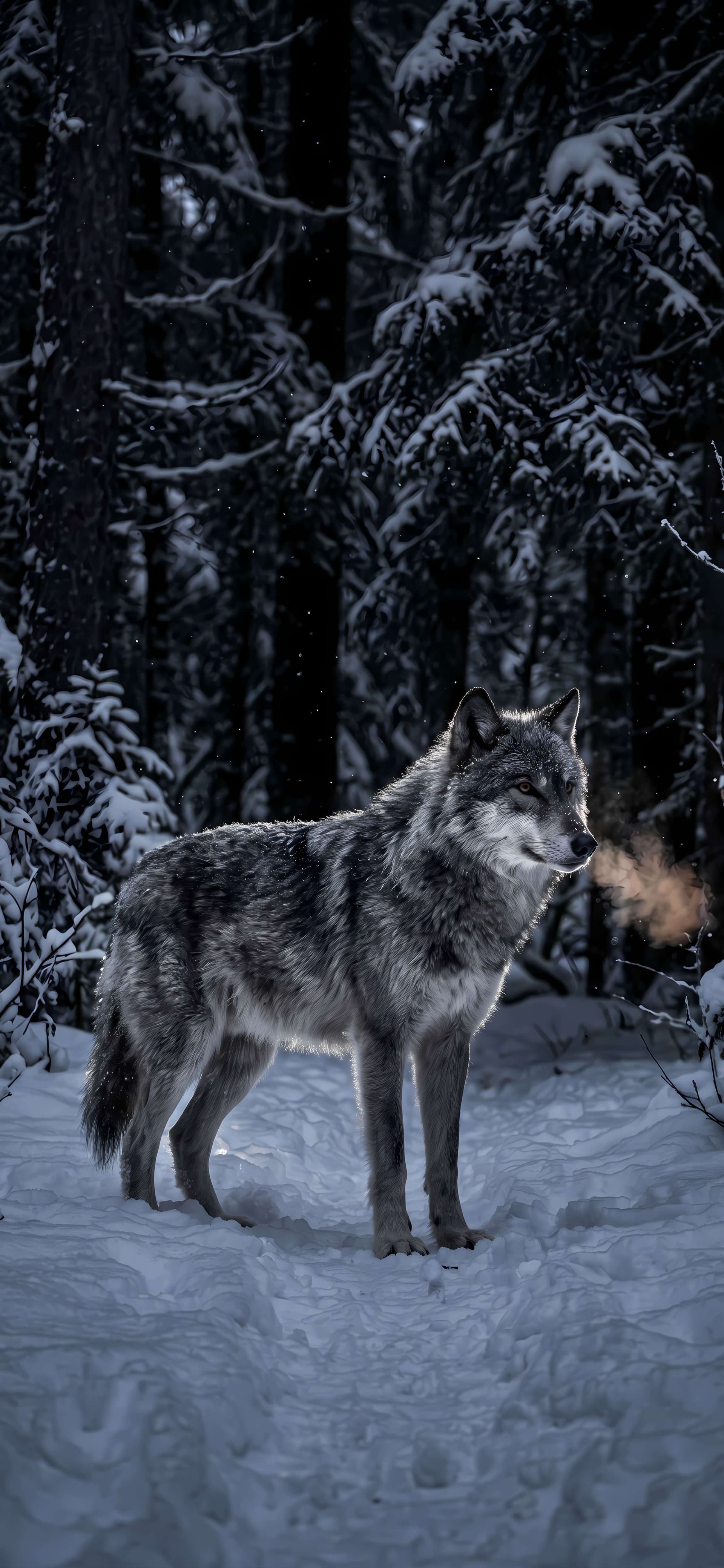 Winter Wolf Spirit - free phone wallpaper