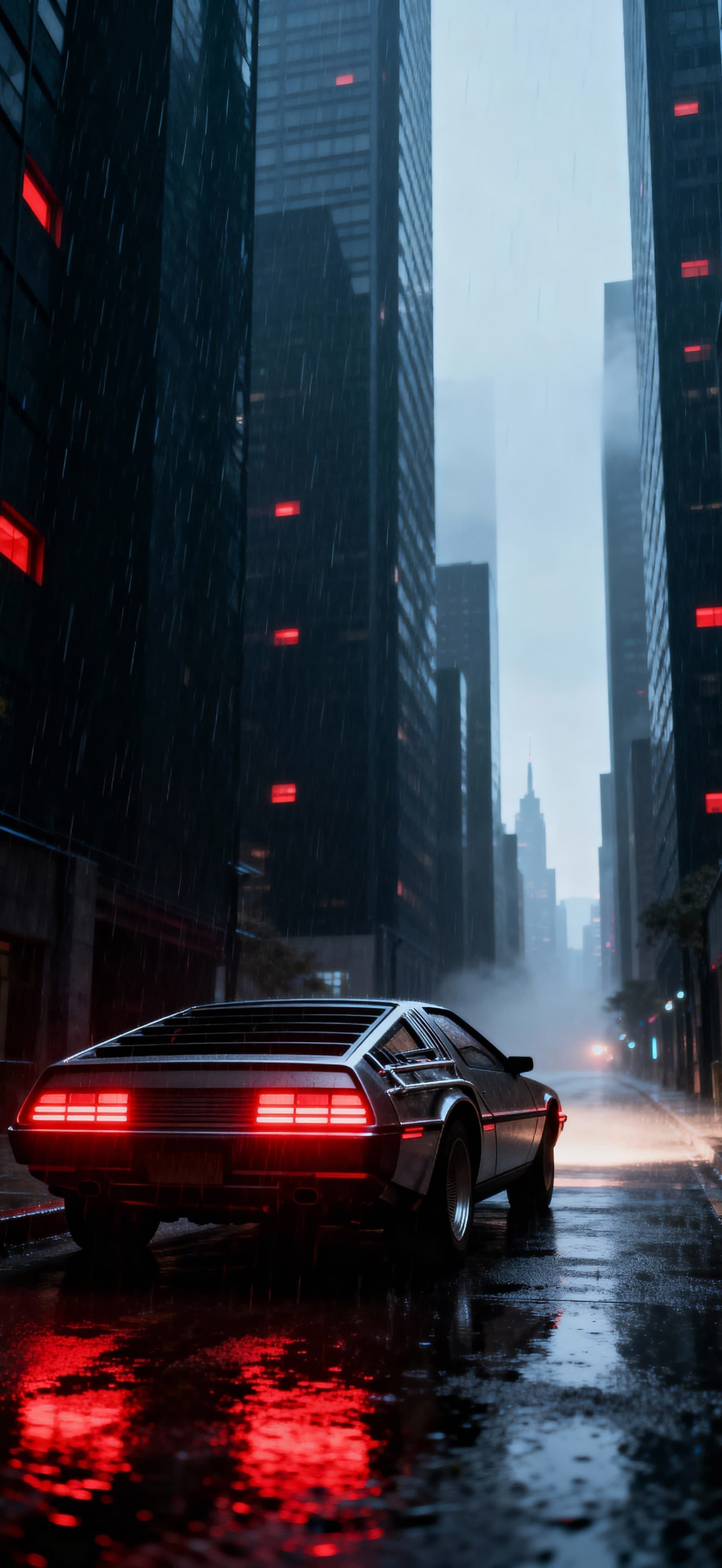 Neon Rain Runner 2 - free phone wallpaper