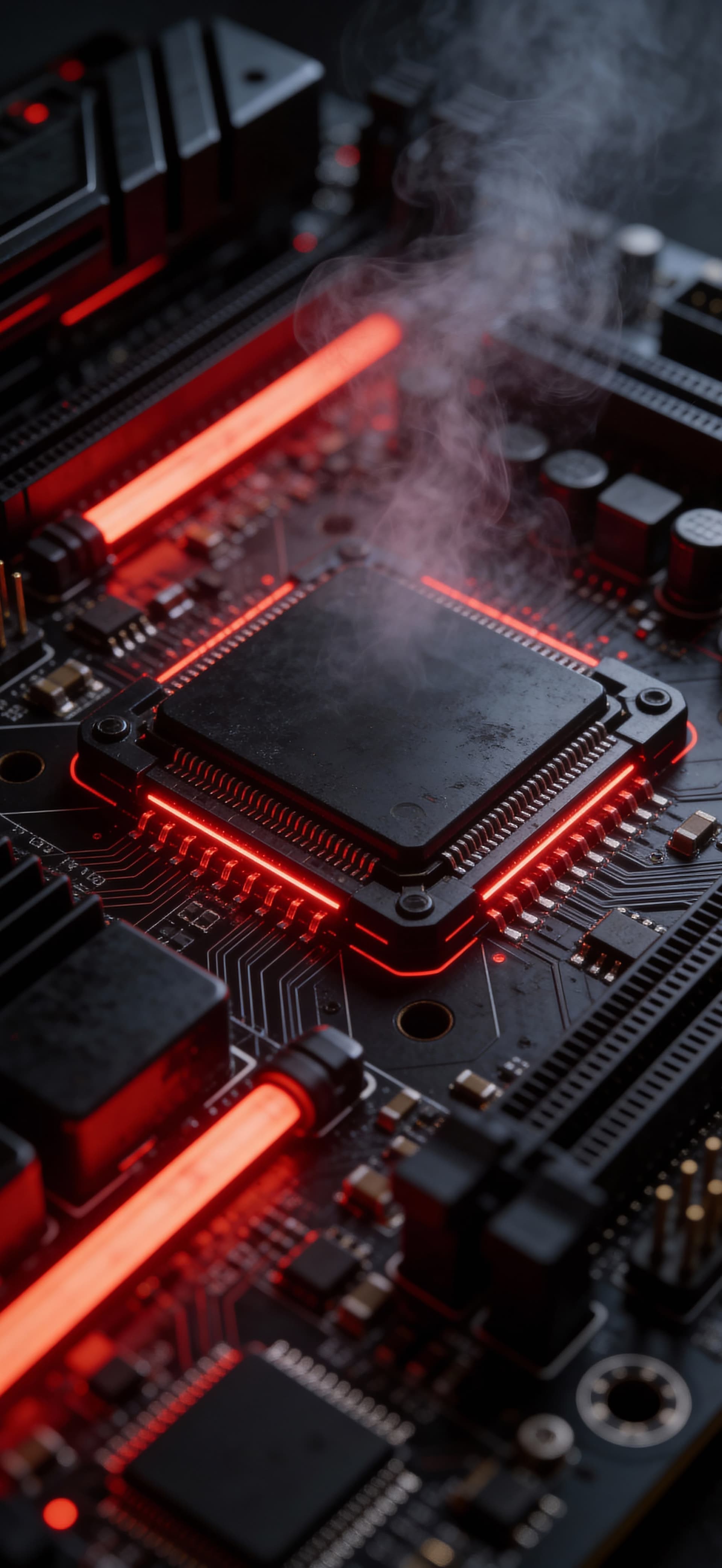 Red Circuit Board - Pro phone wallpaper