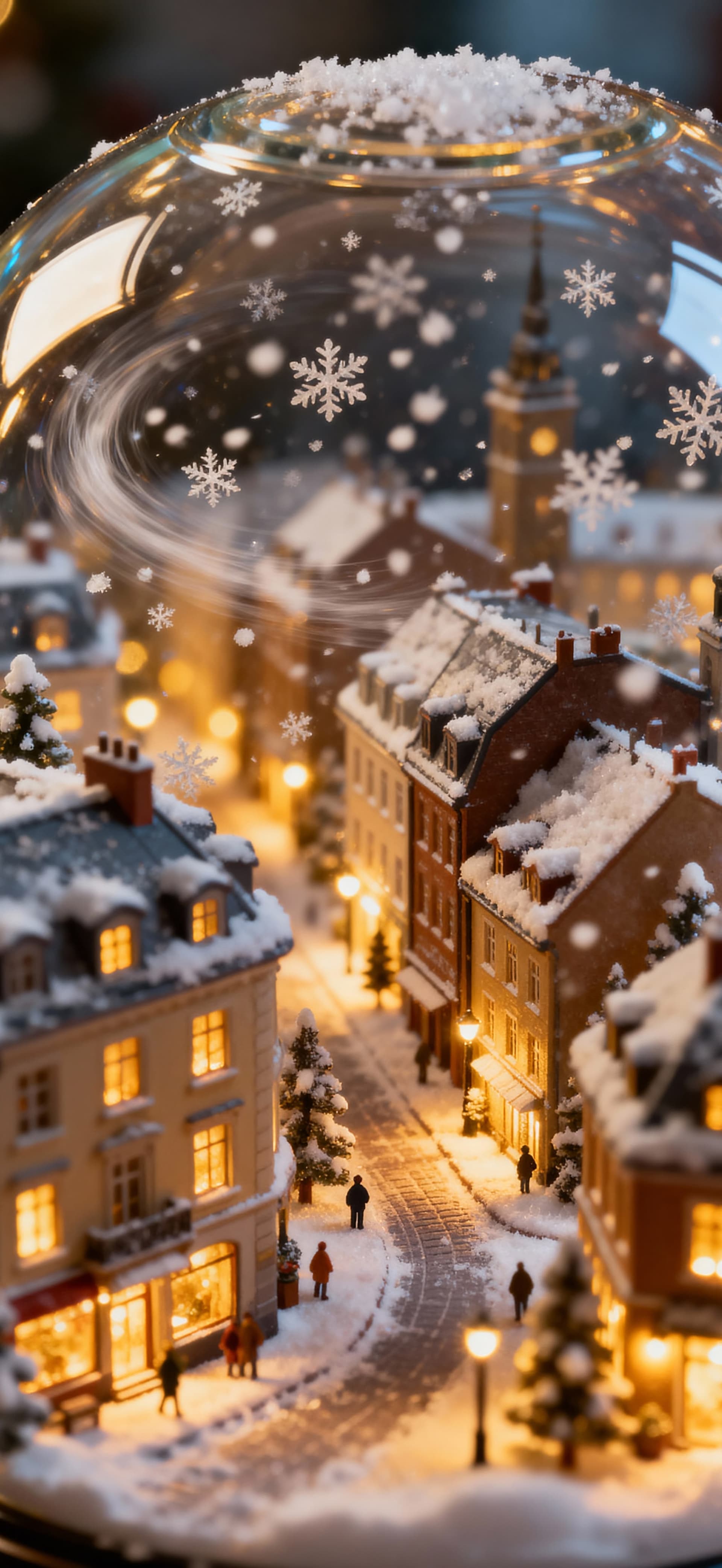 Snowglobe City Lights 2 - free phone wallpaper