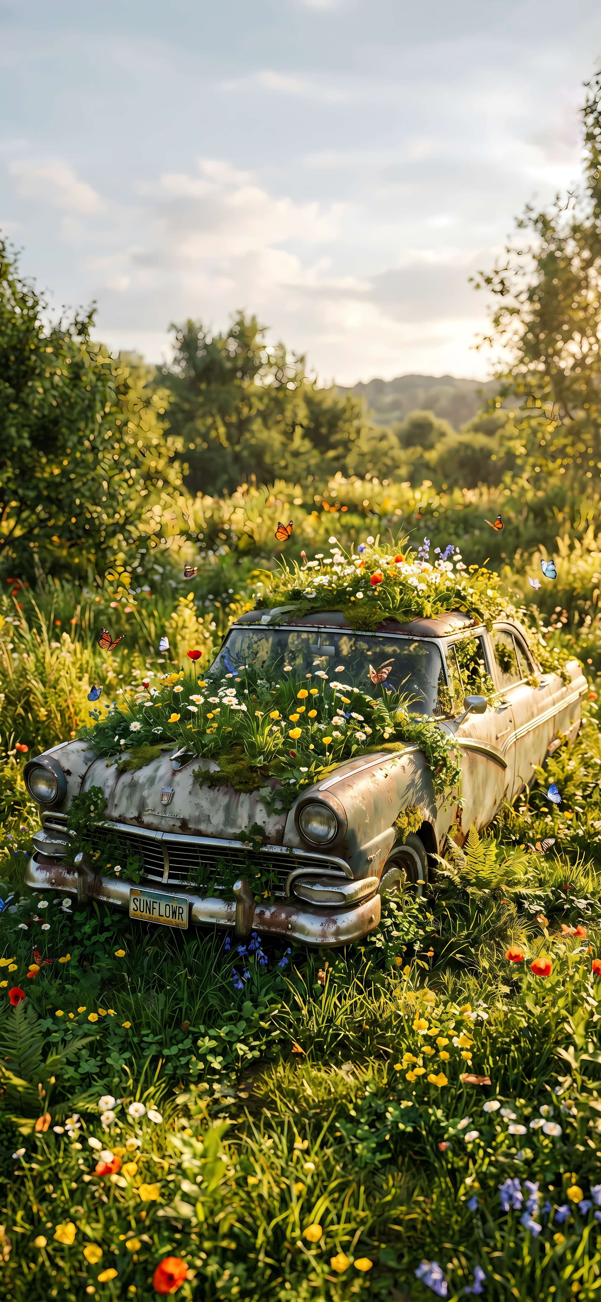 Nature Reclaims Car - free phone wallpaper