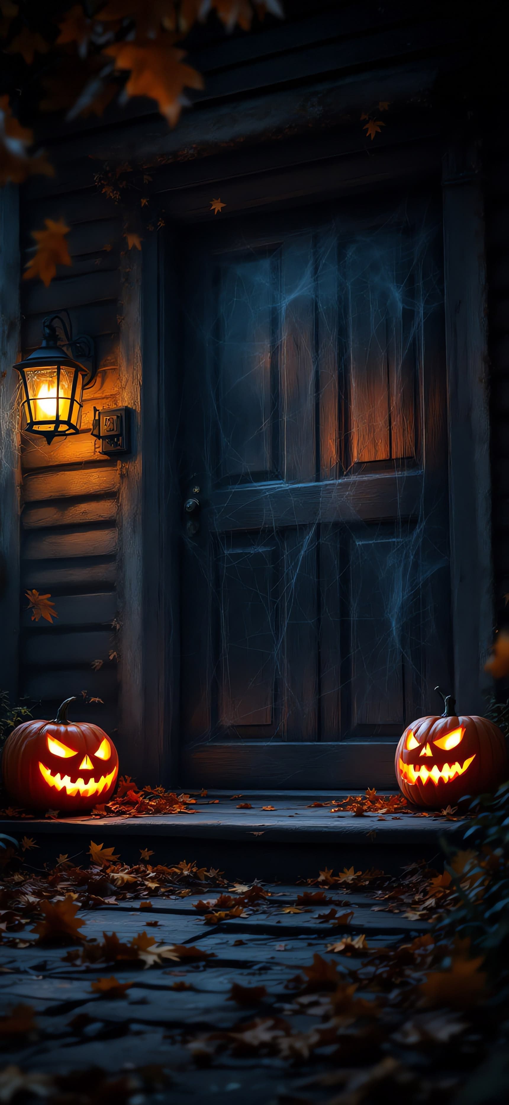 Lanterns & Webs 2 - free phone wallpaper