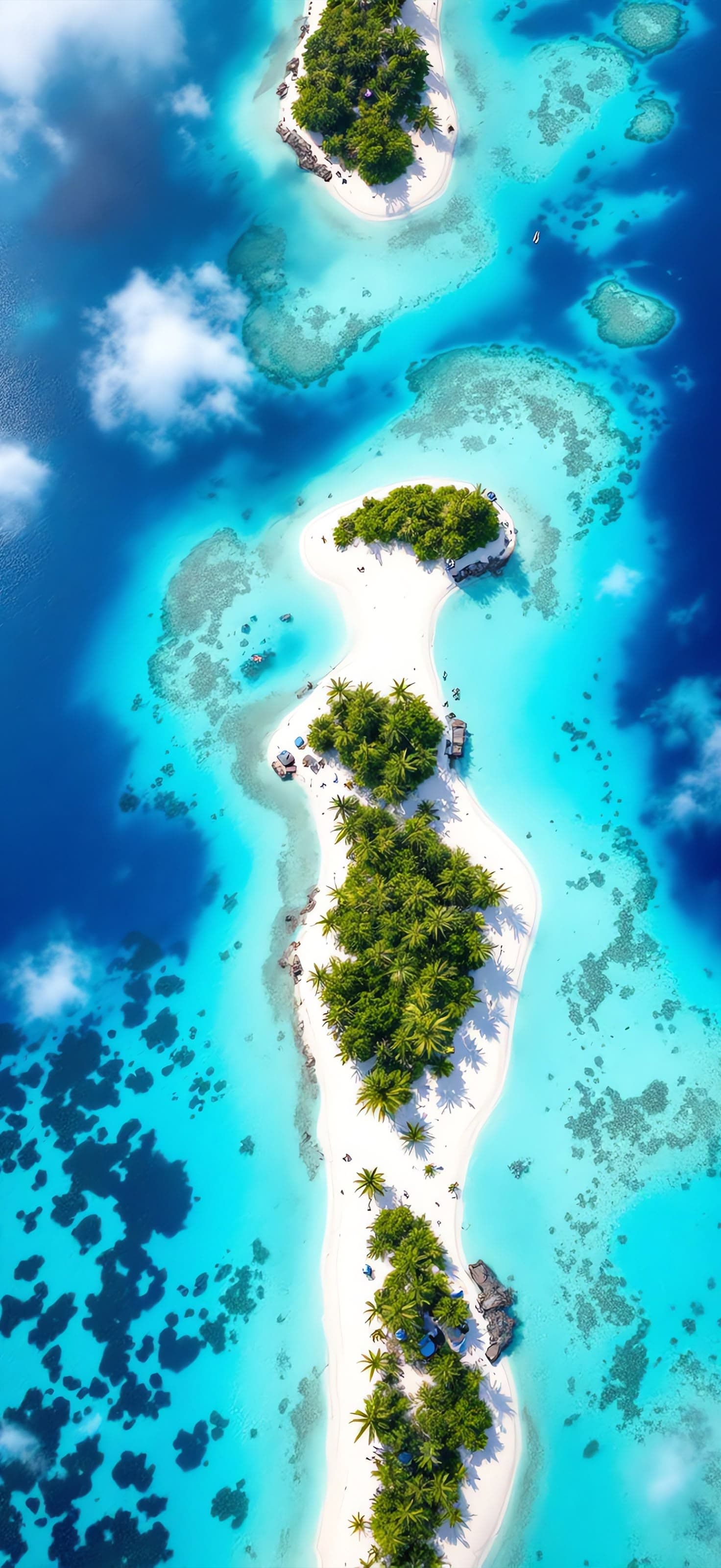 Turquoise Atoll Isles 1 - Pro phone wallpaper