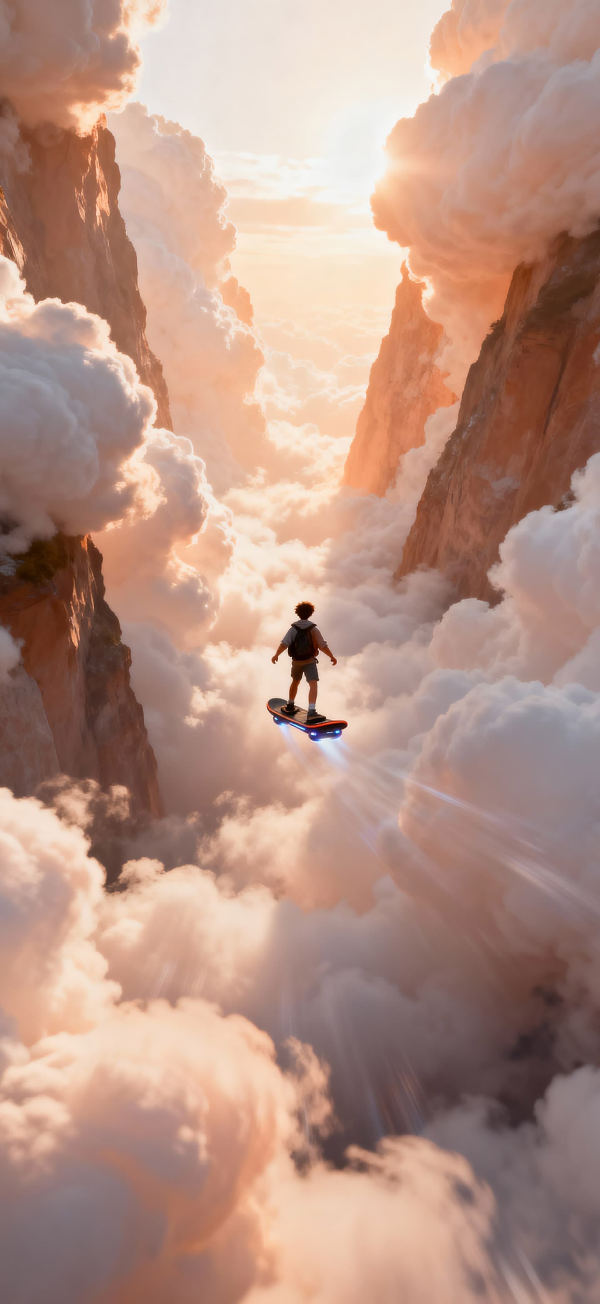 Hoverboard Above the Clouds 1 - Pro phone wallpaper