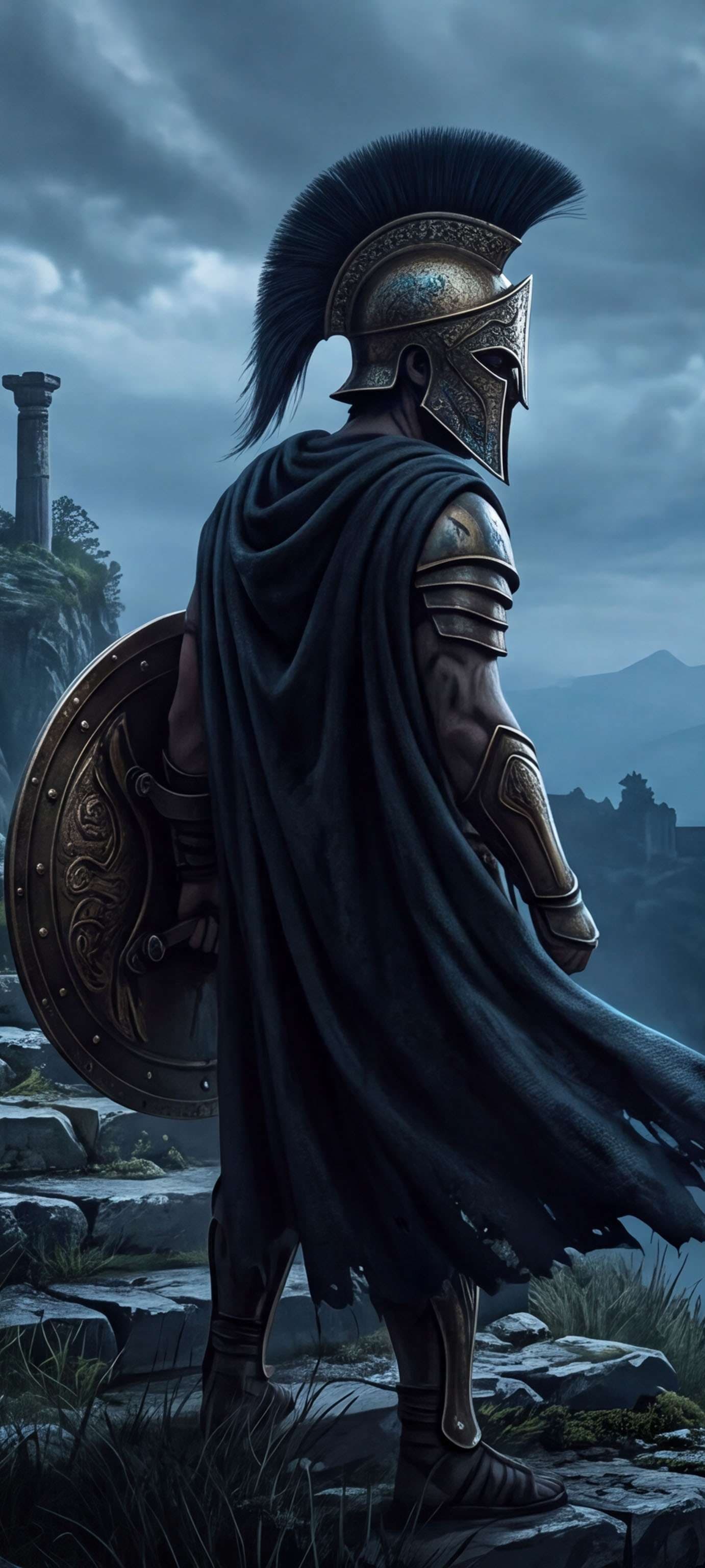 Ancient Spartan Sentinel - free phone wallpaper