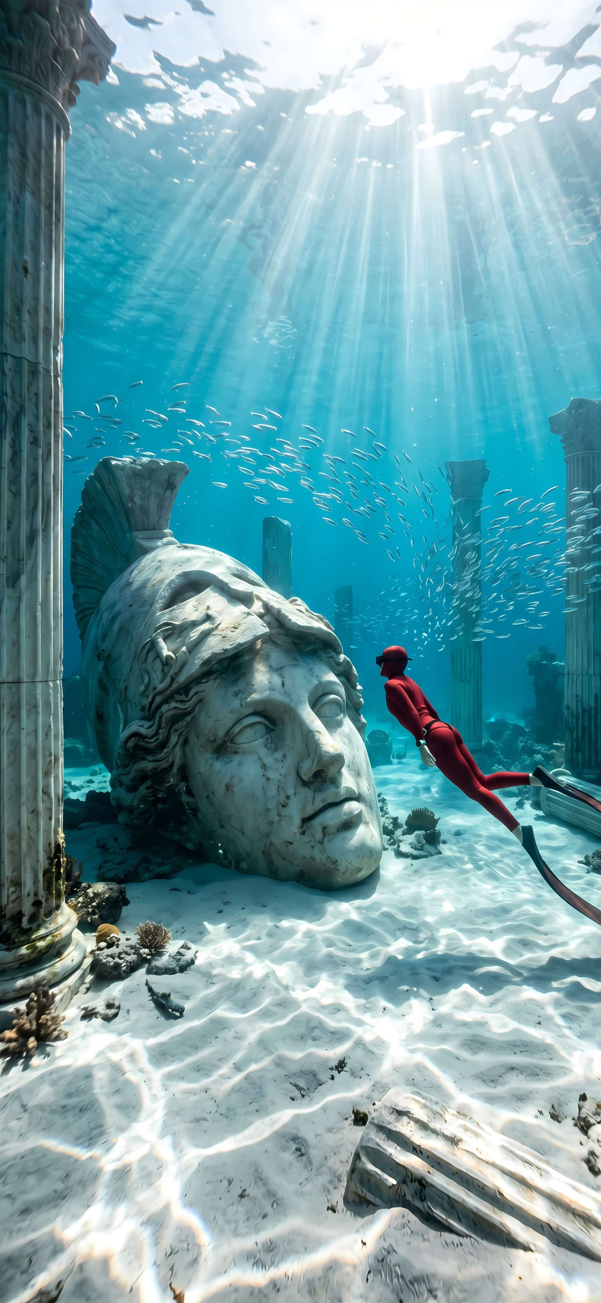 Ancient Underwater World - free phone wallpaper