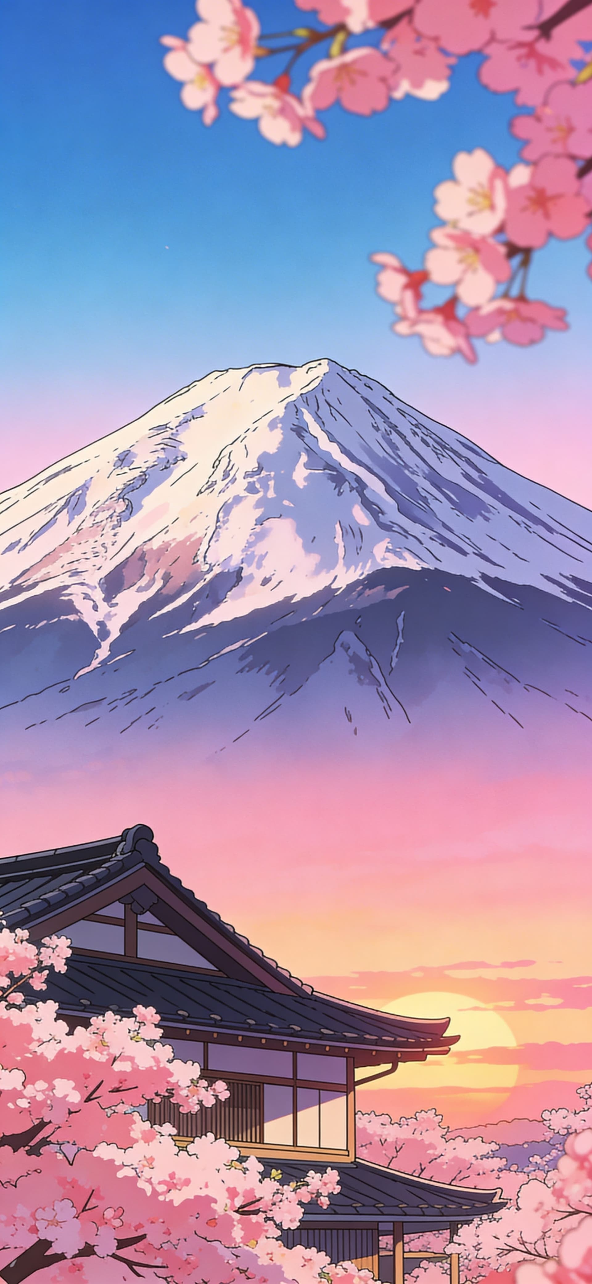 Cherry Blossom Vista - Pro phone wallpaper