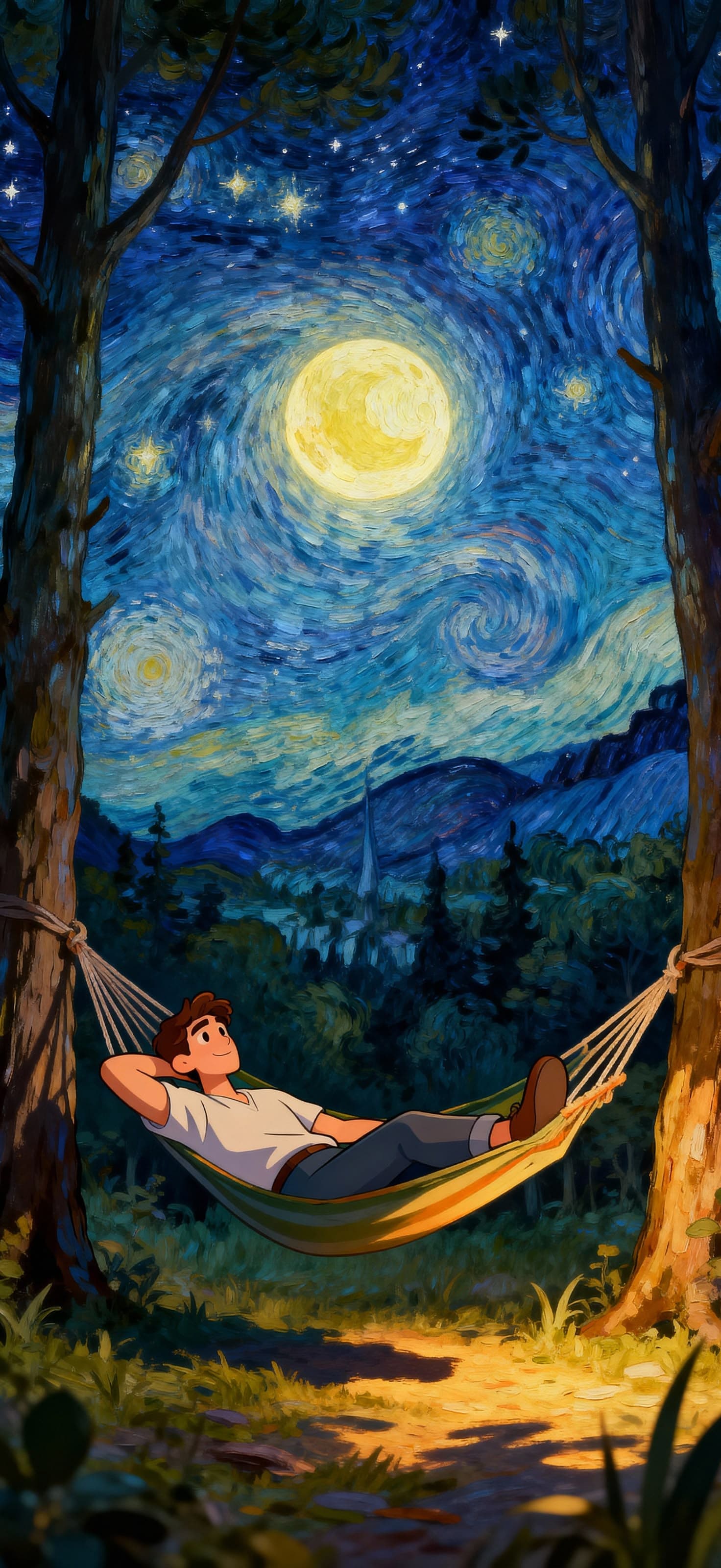 Moonlit Hammock Dreams 3 - free phone wallpaper