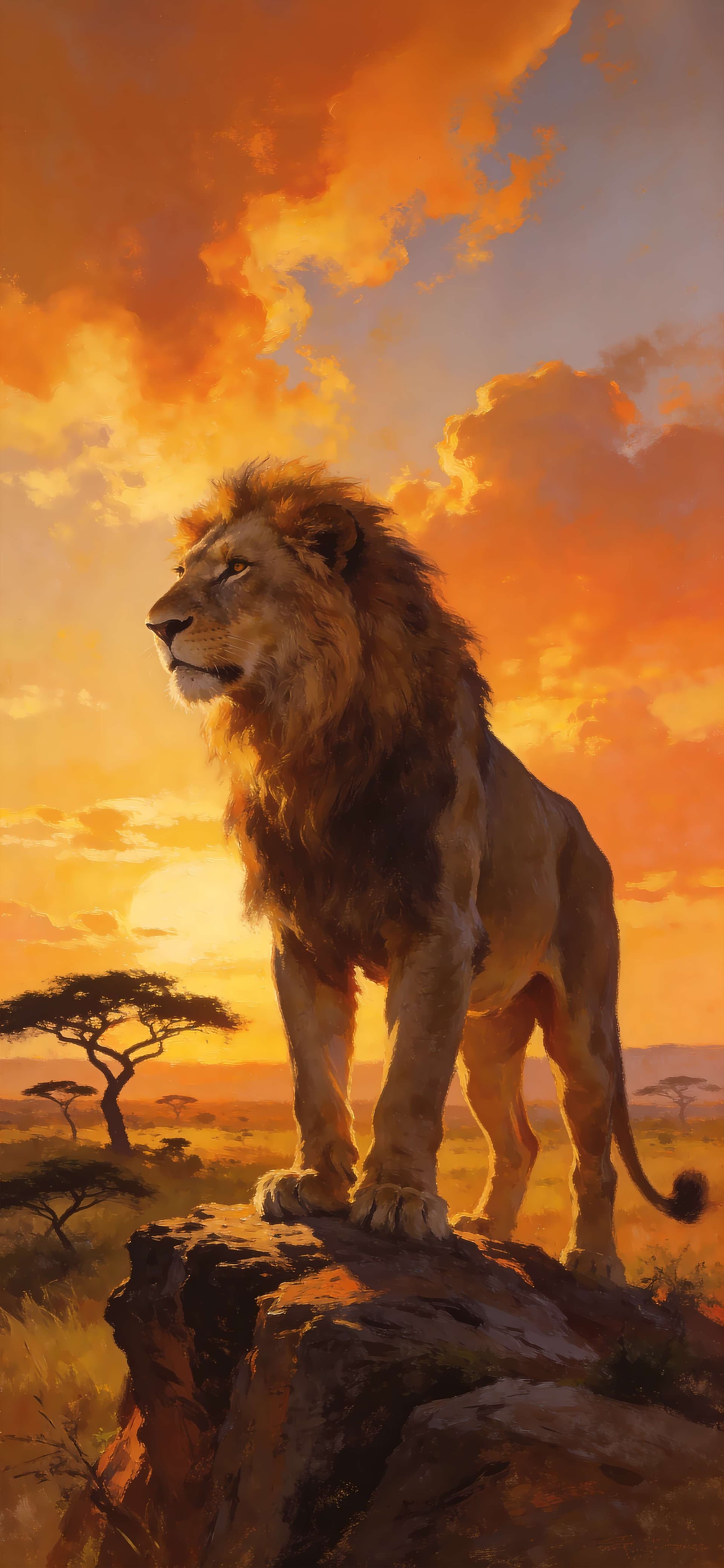 Savannah King Sunset - free phone wallpaper