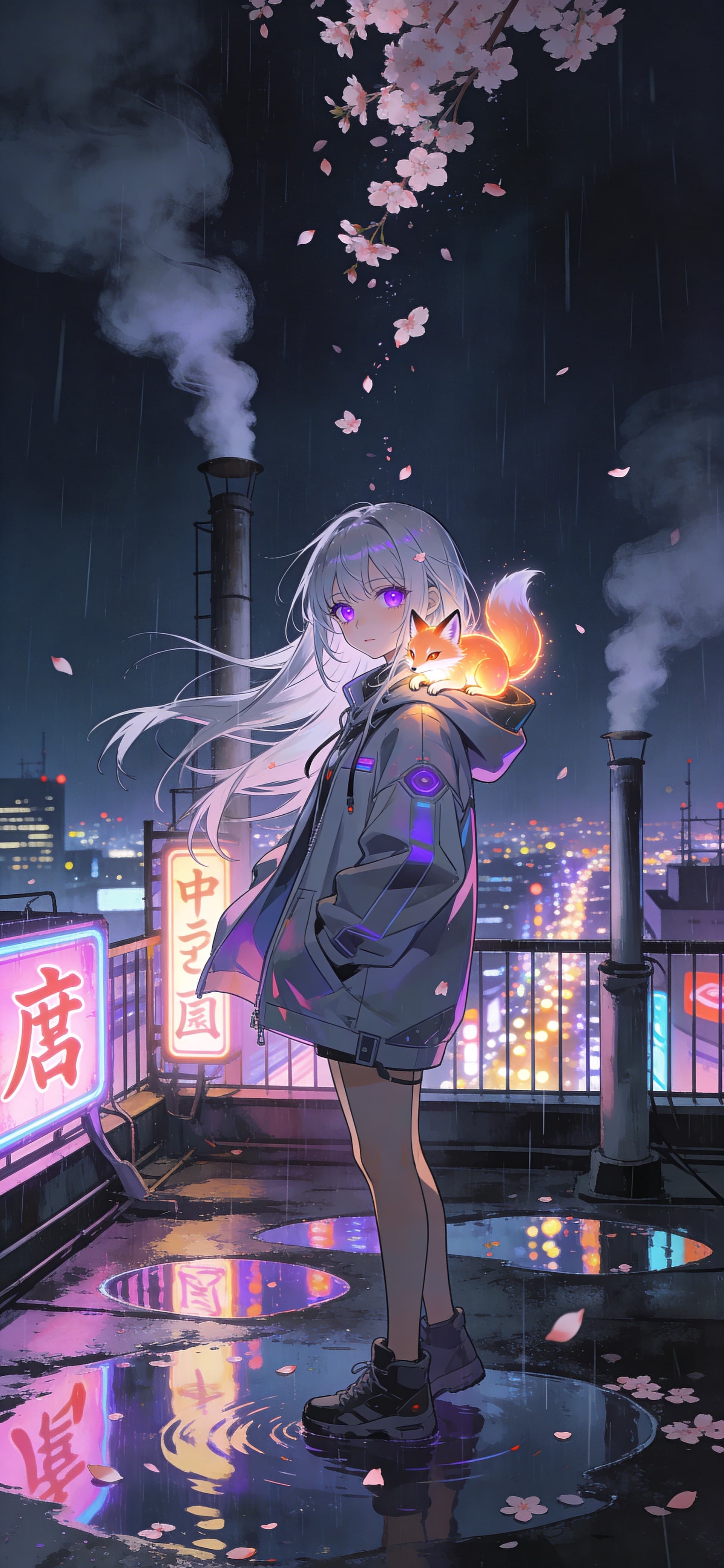 Anime Rooftop Serenity - Pro phone wallpaper