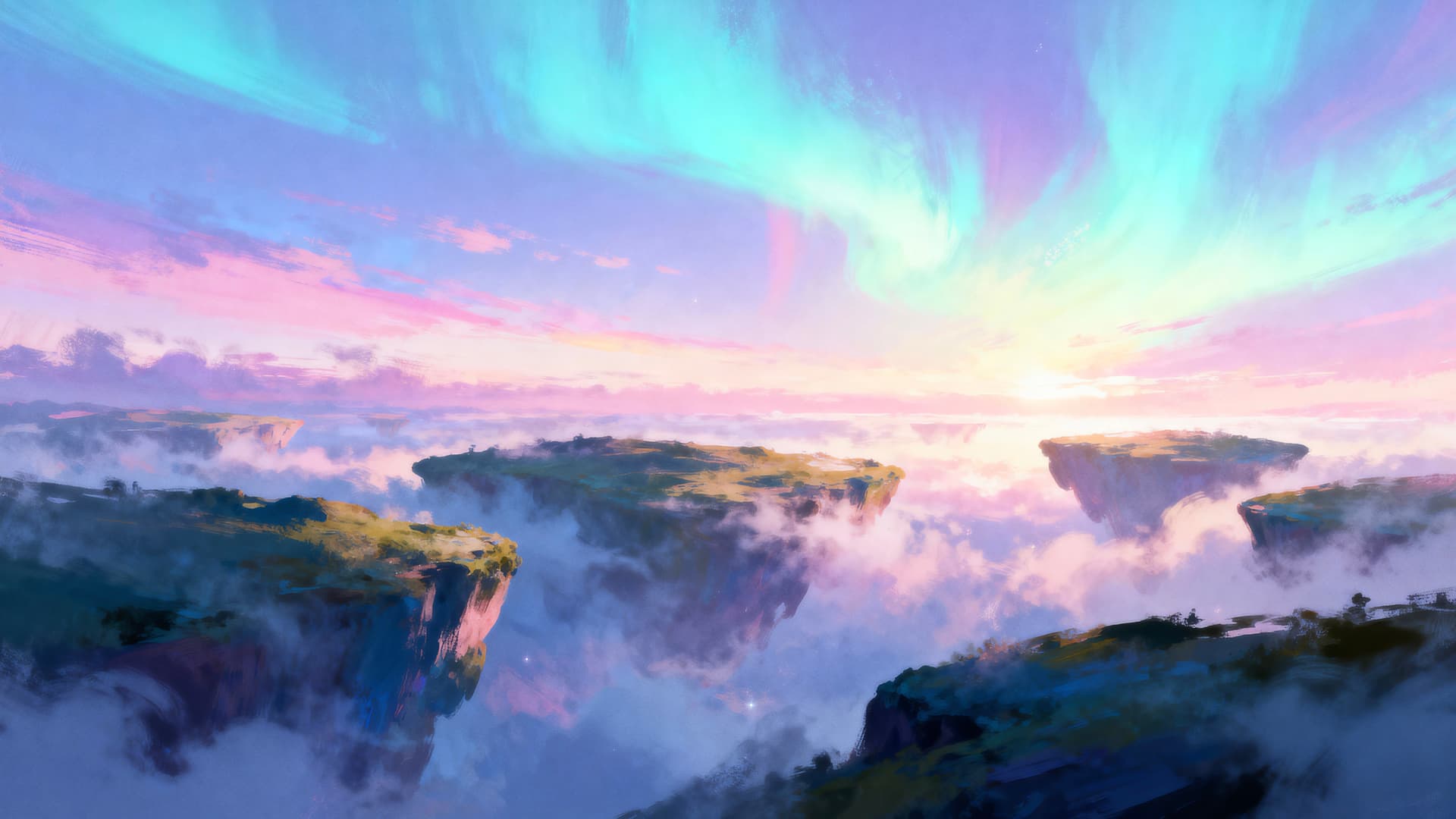 Celestial Islands - free desktop wallpaper