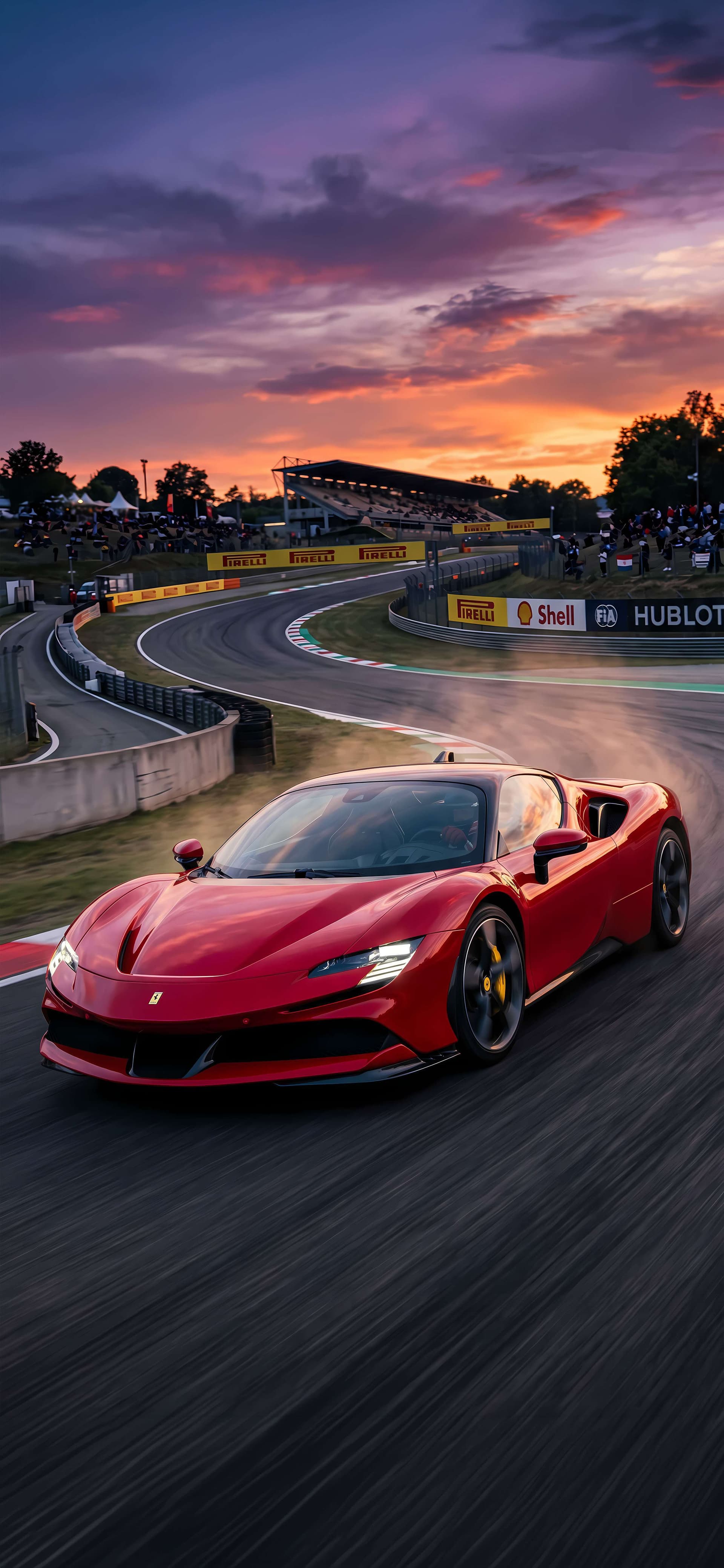 Sunset Race Track - Pro phone wallpaper