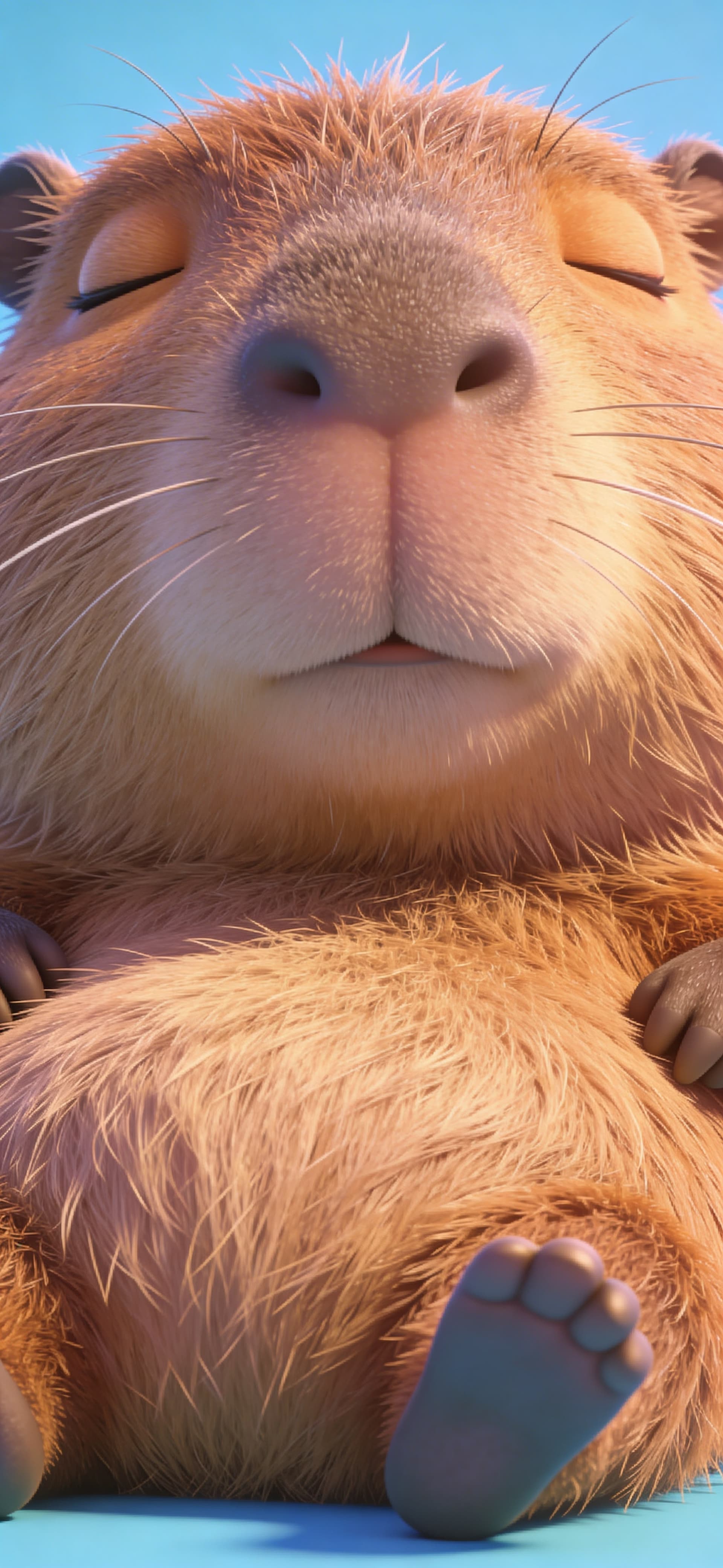 Capybara Zen - free phone wallpaper
