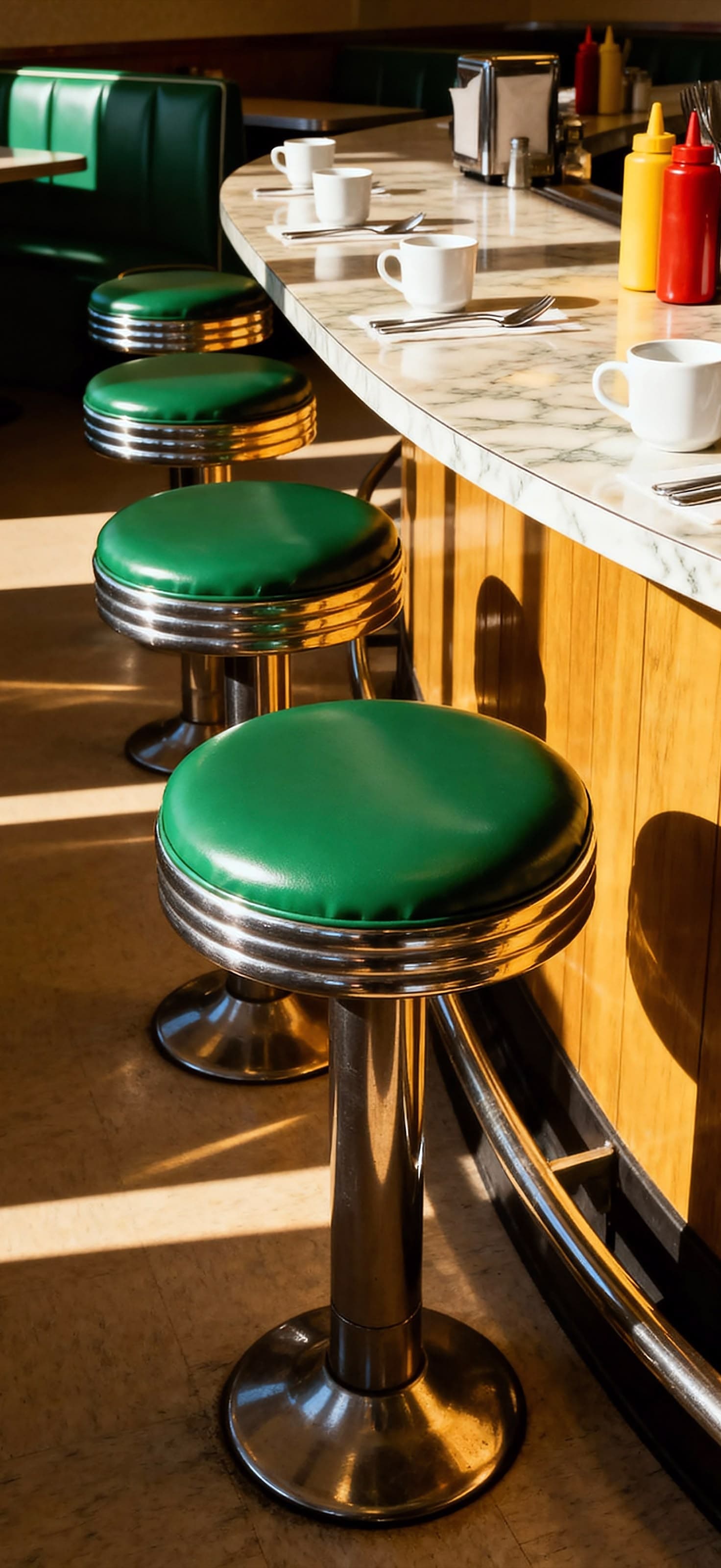 Retro Diner Stools 1 - free phone wallpaper