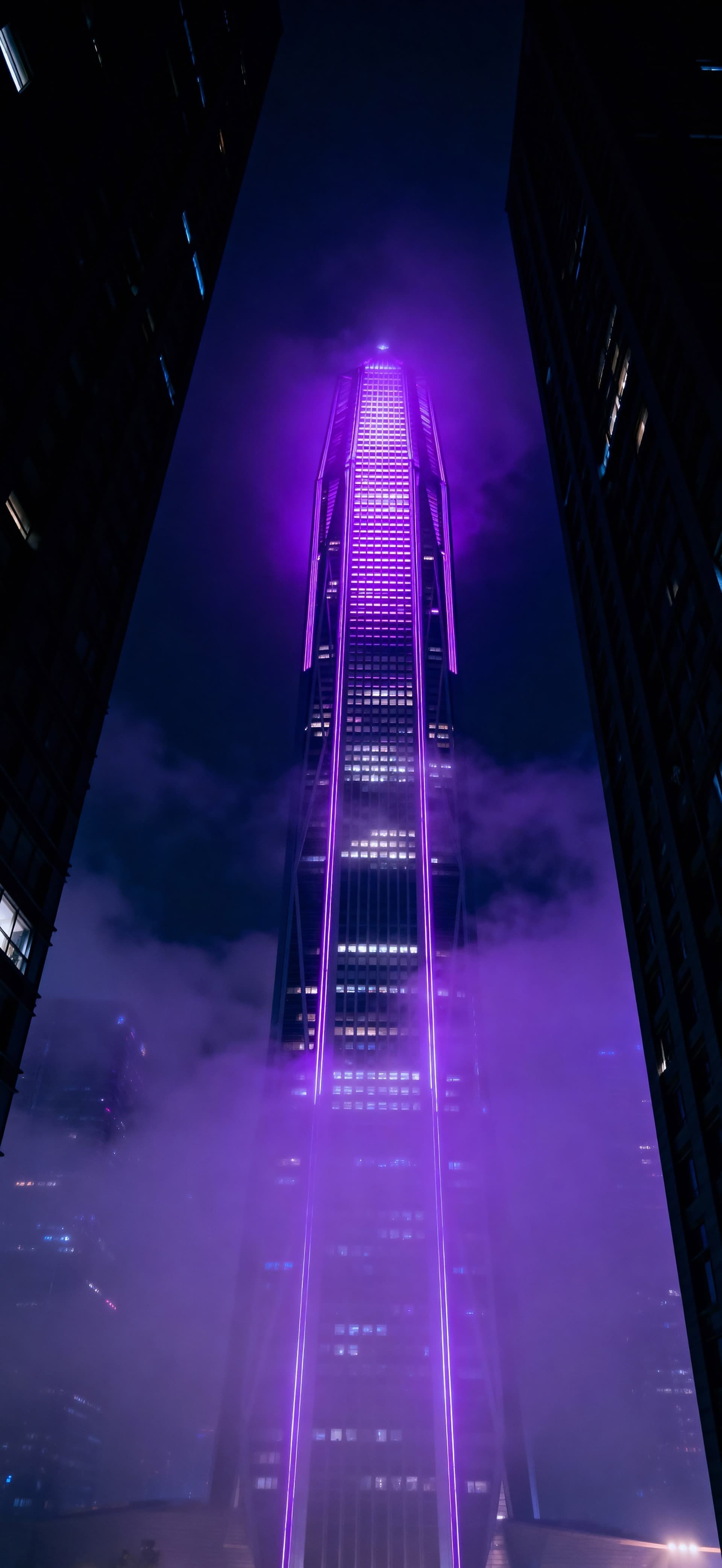 Violet Spire 2 - free phone wallpaper