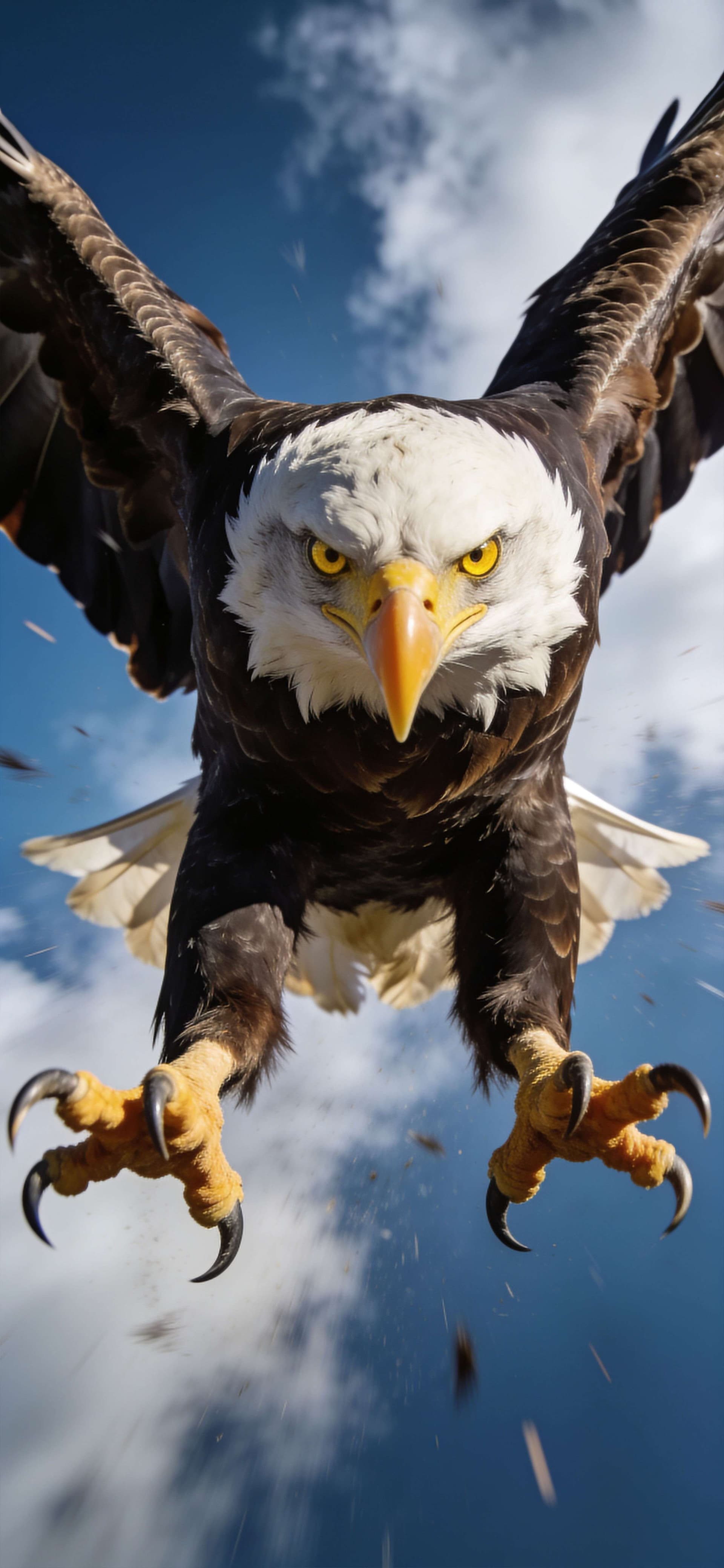 Soaring Bald Eagle - free phone wallpaper