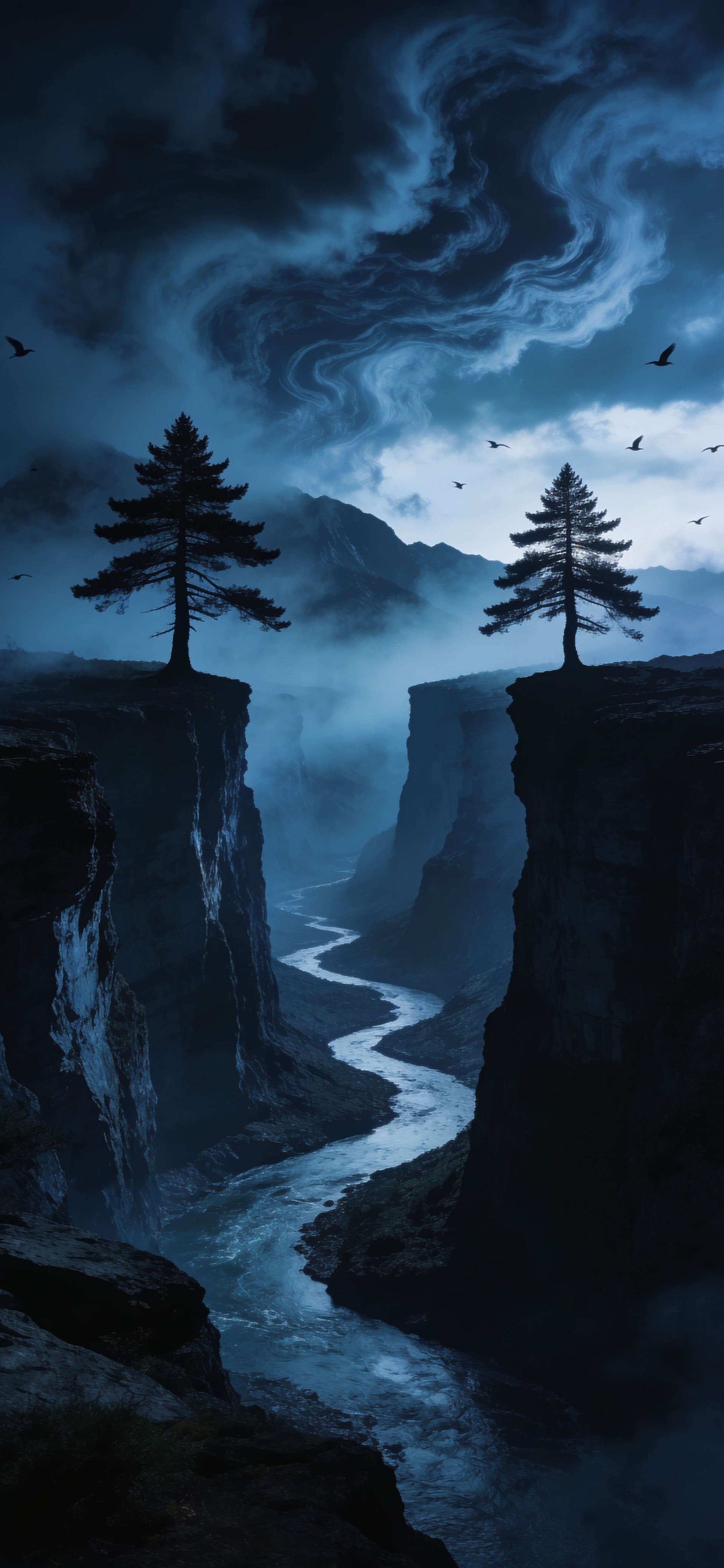 Canyon River Twilight - free phone wallpaper