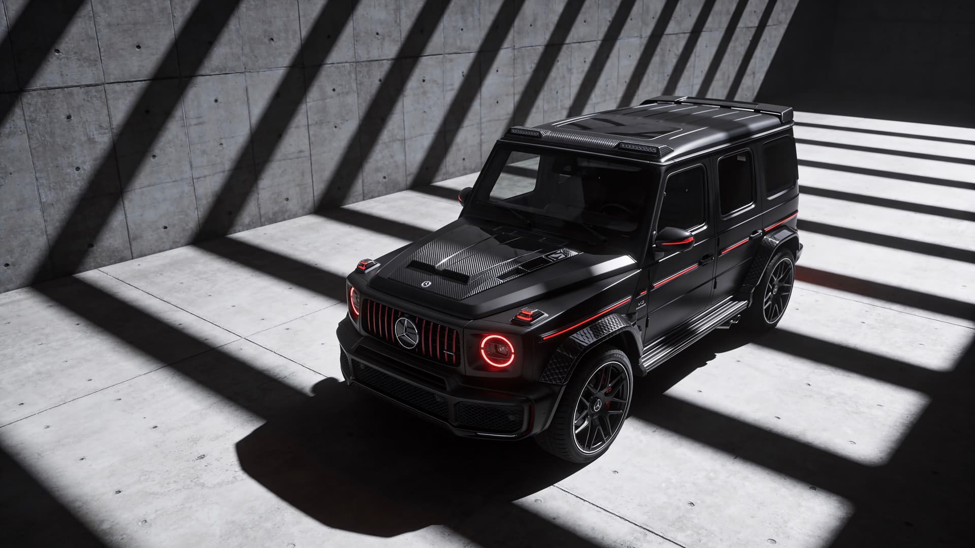 Shadowed Black SUV - Pro desktop wallpaper