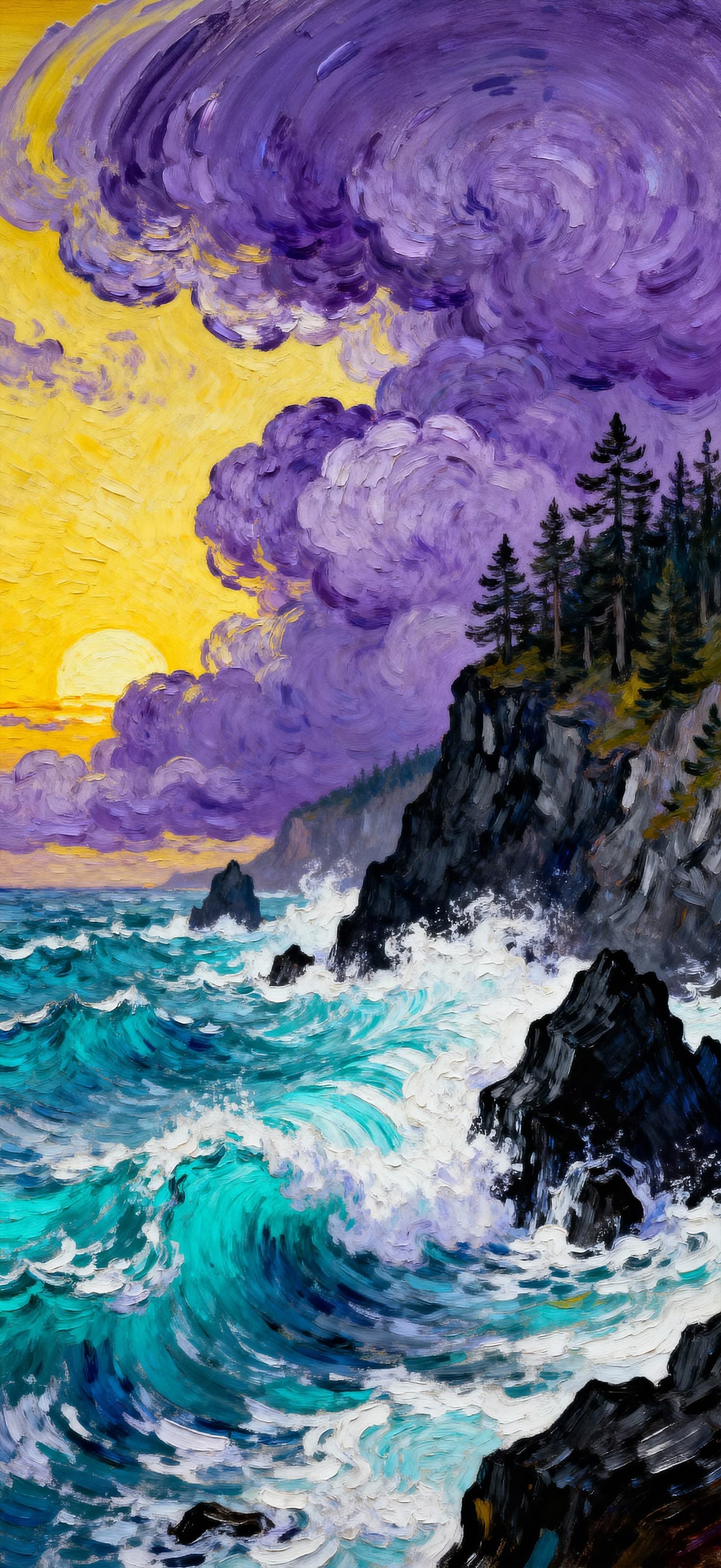 Storm Over the Coast 2 - Pro phone wallpaper