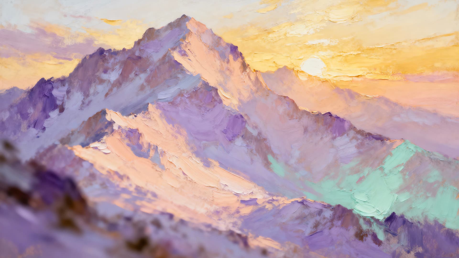 Pastel Peaks 1 - free desktop wallpaper