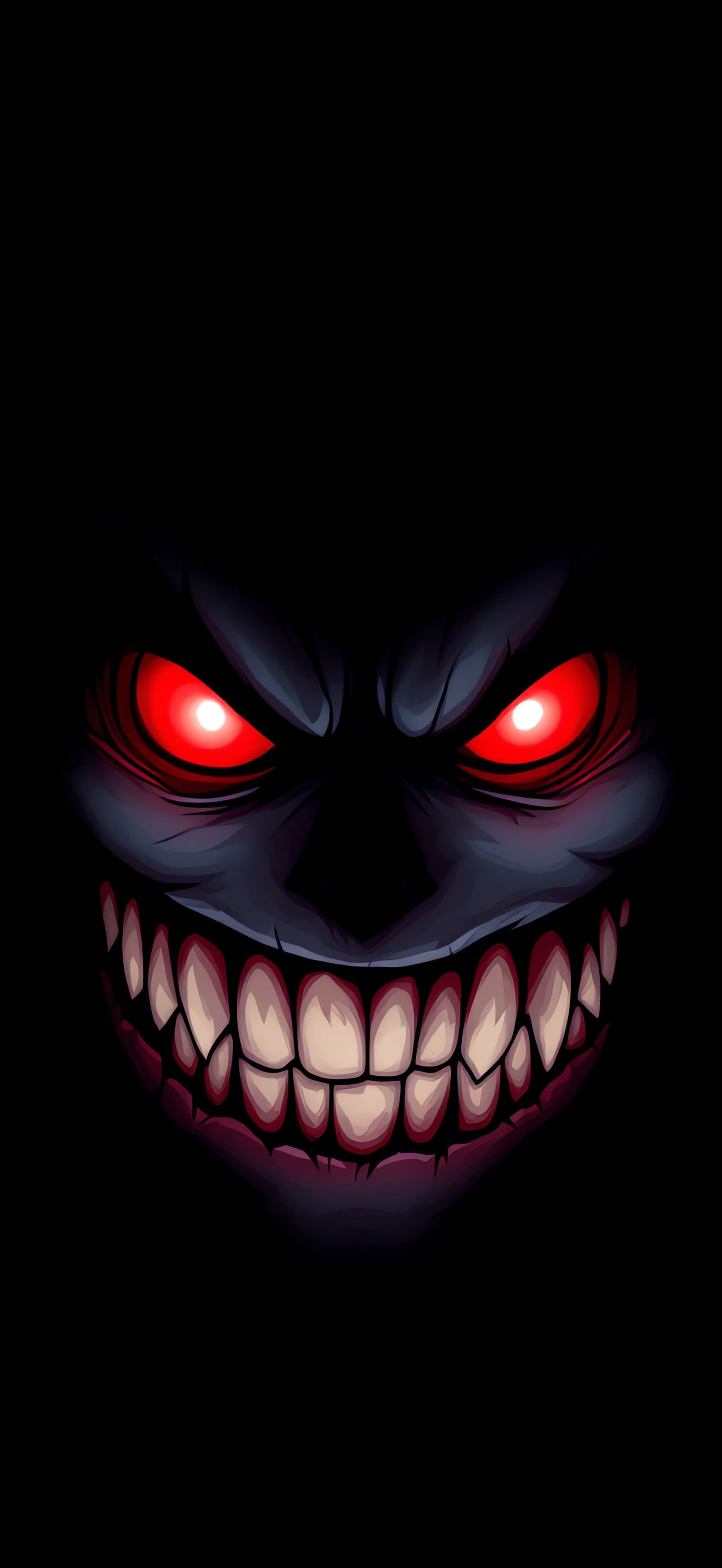 Nightmare Grinning Face - free phone wallpaper