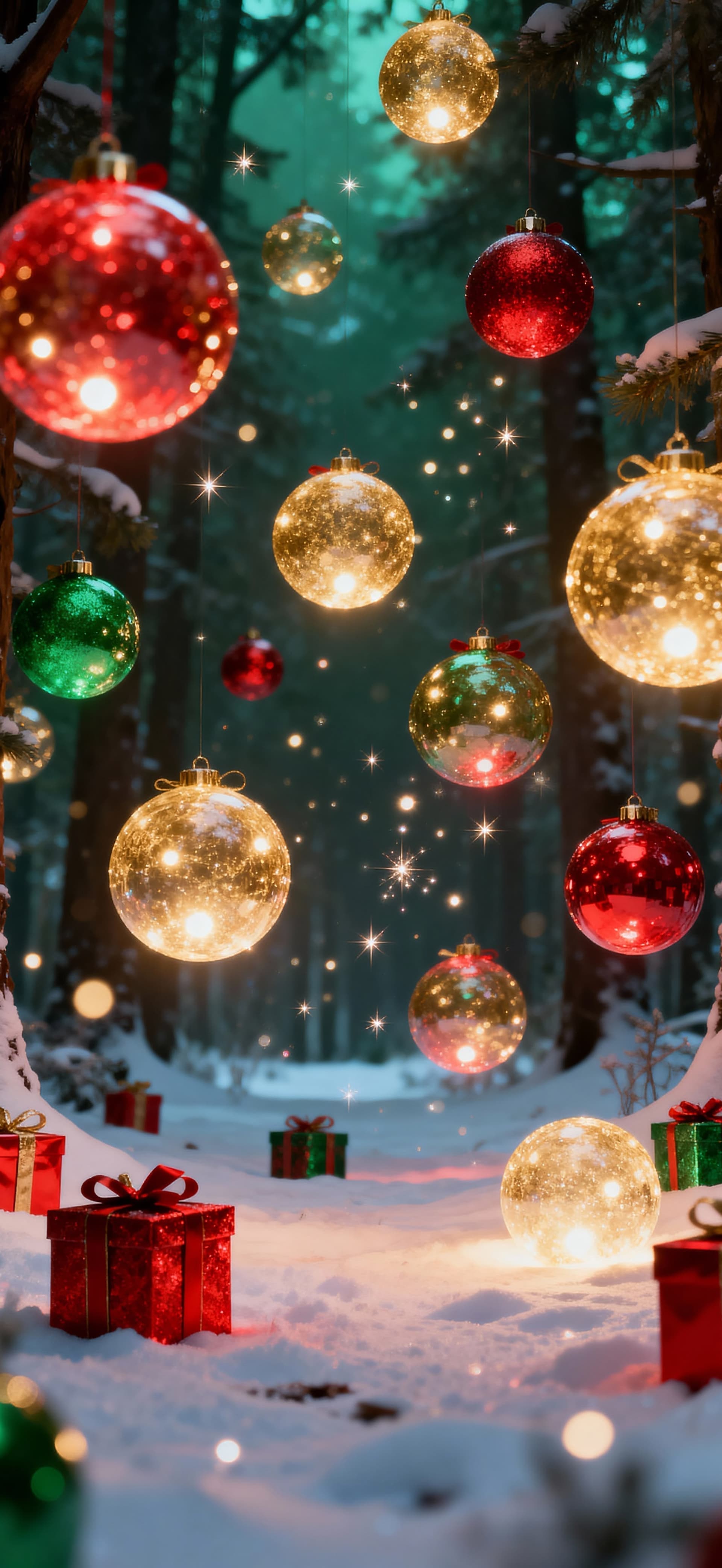 Forest decorations and presents 1 - free phone wallpaper
