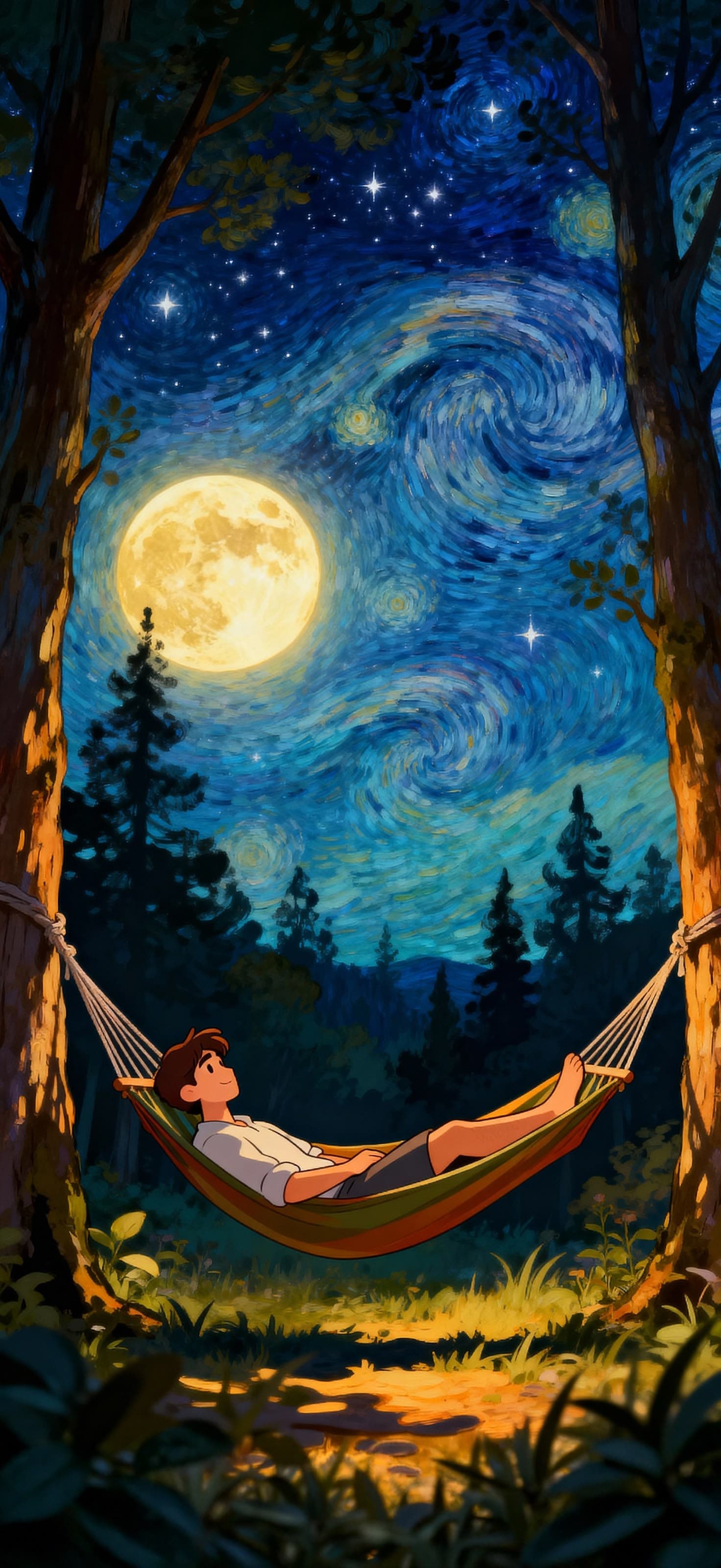 Moonlit Hammock Dreams 2 - free phone wallpaper