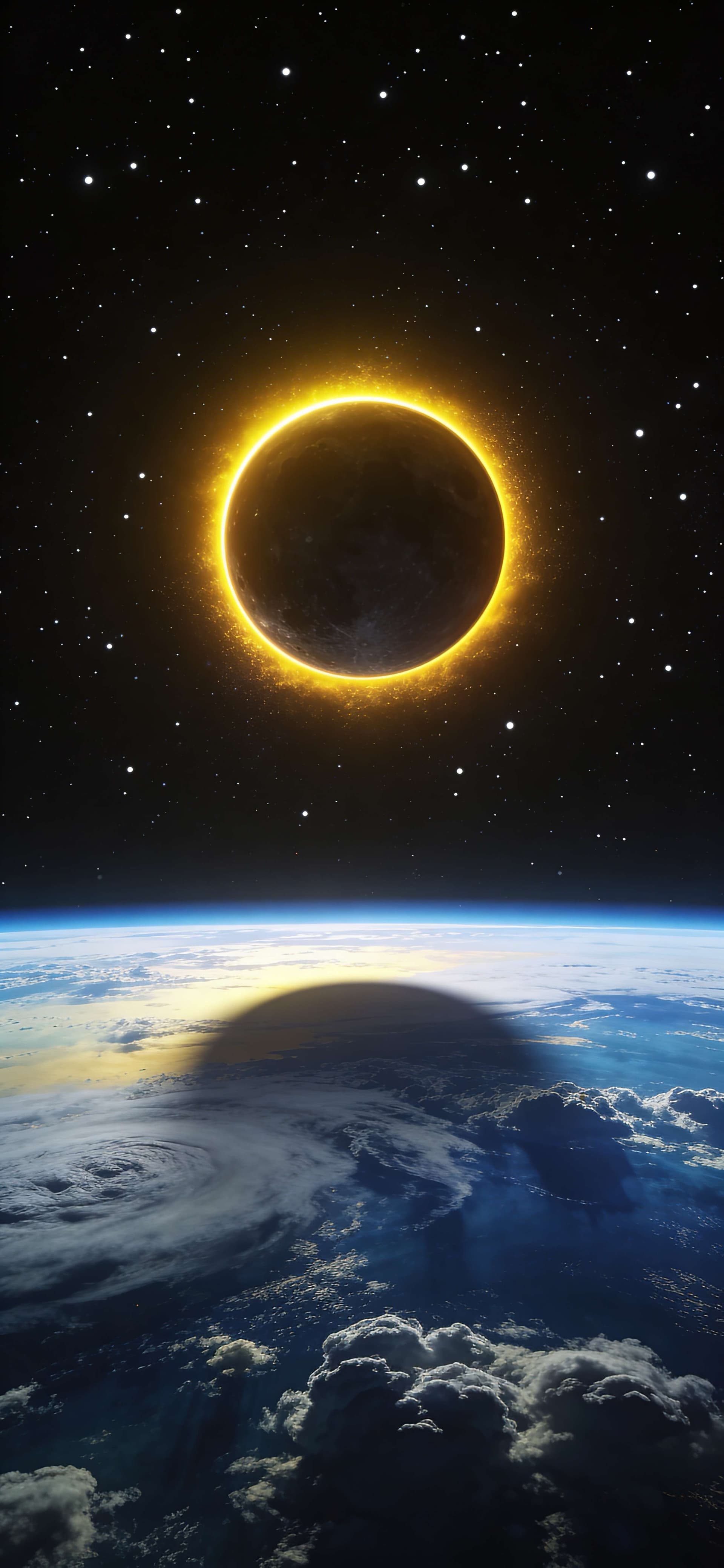 Cosmic Eclipse View - Pro phone wallpaper