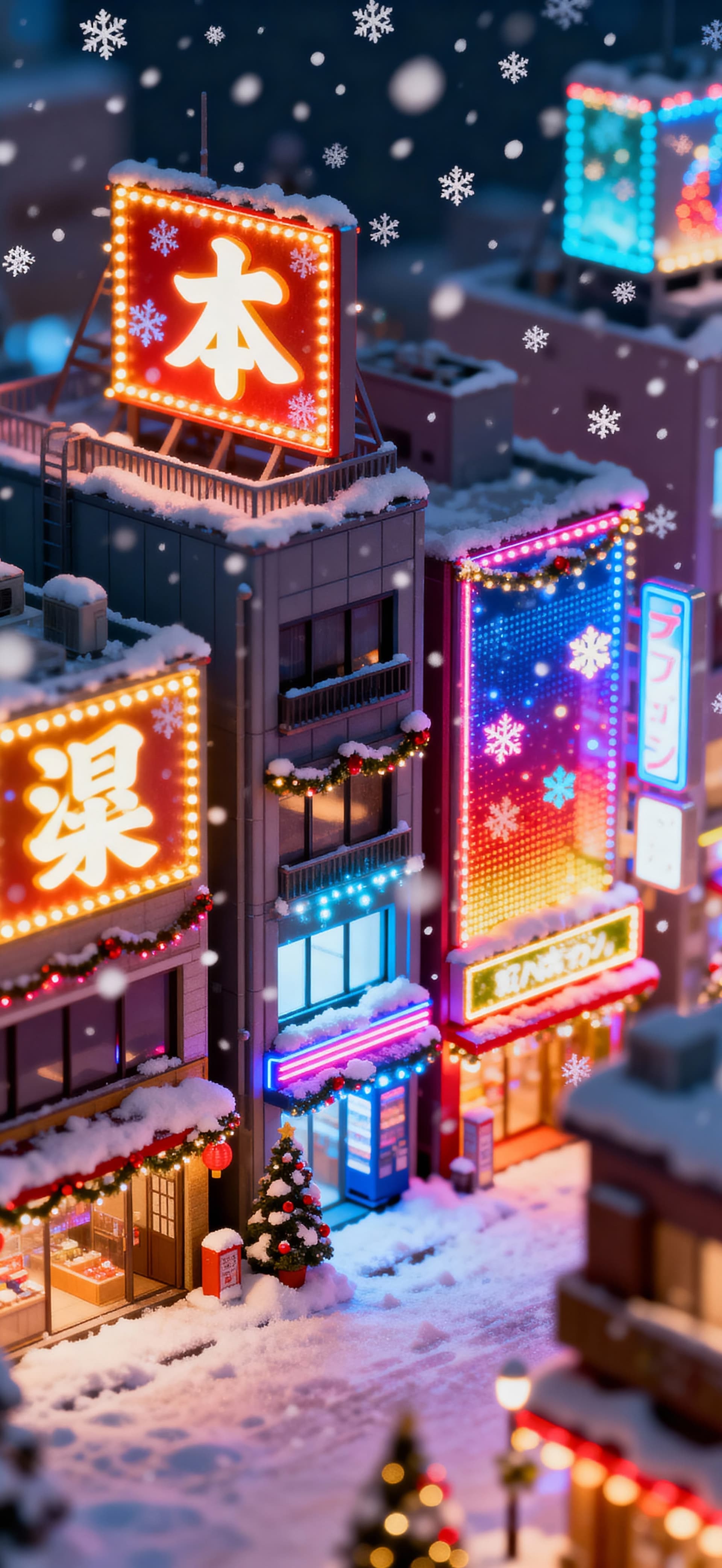 Anime Christmas time 1 - free phone wallpaper