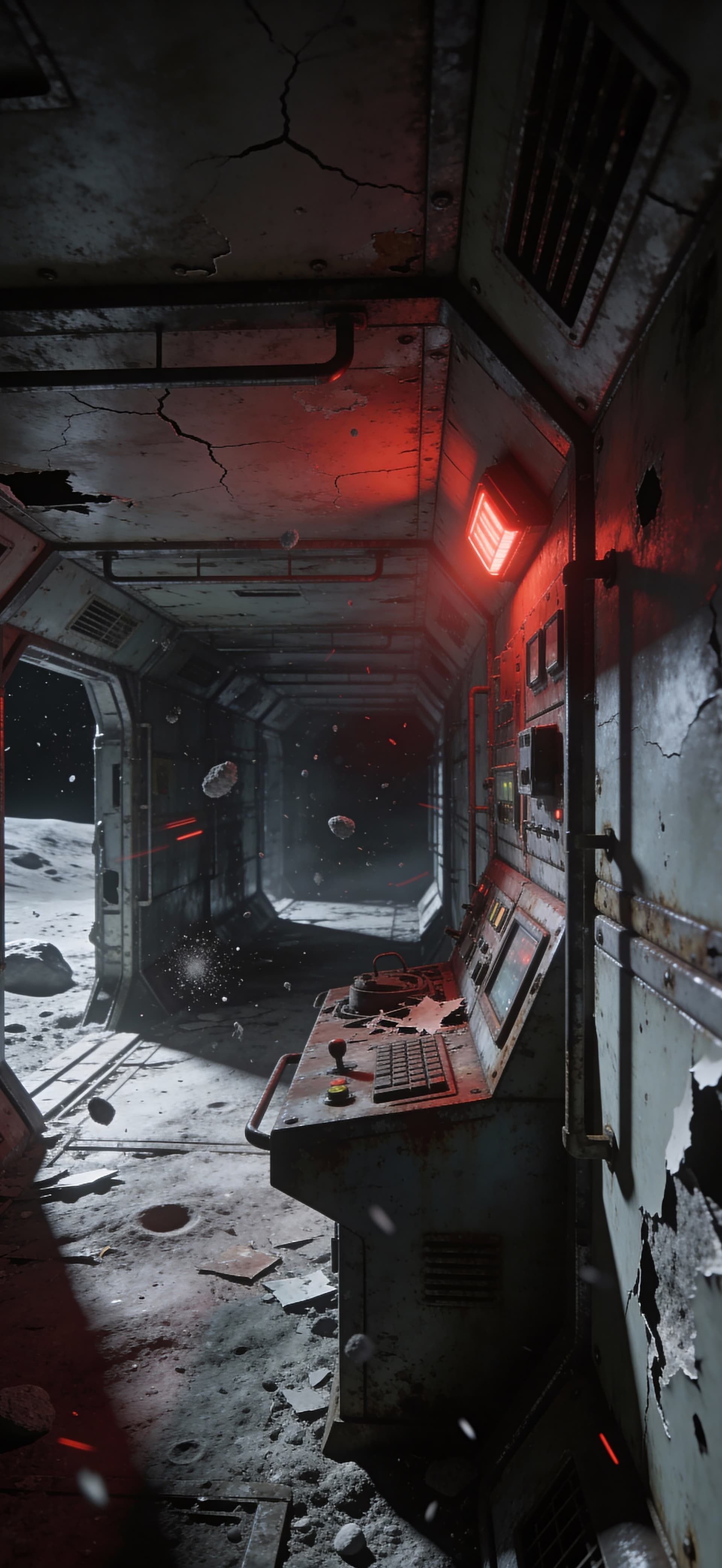 Abandoned Lunar Base - Pro phone wallpaper