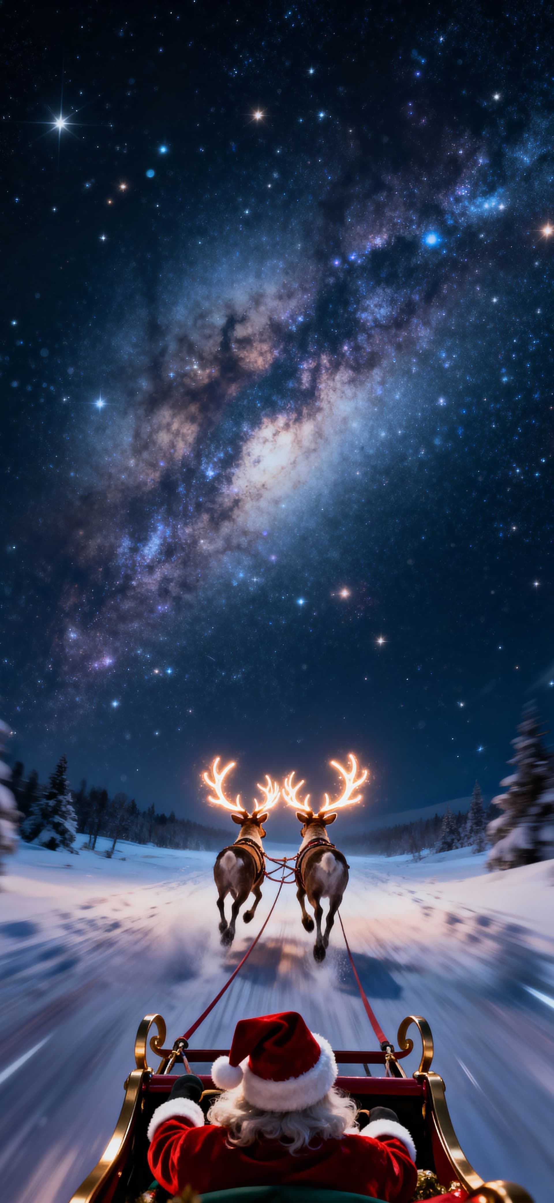 Santa's Journey 1 - Pro phone wallpaper