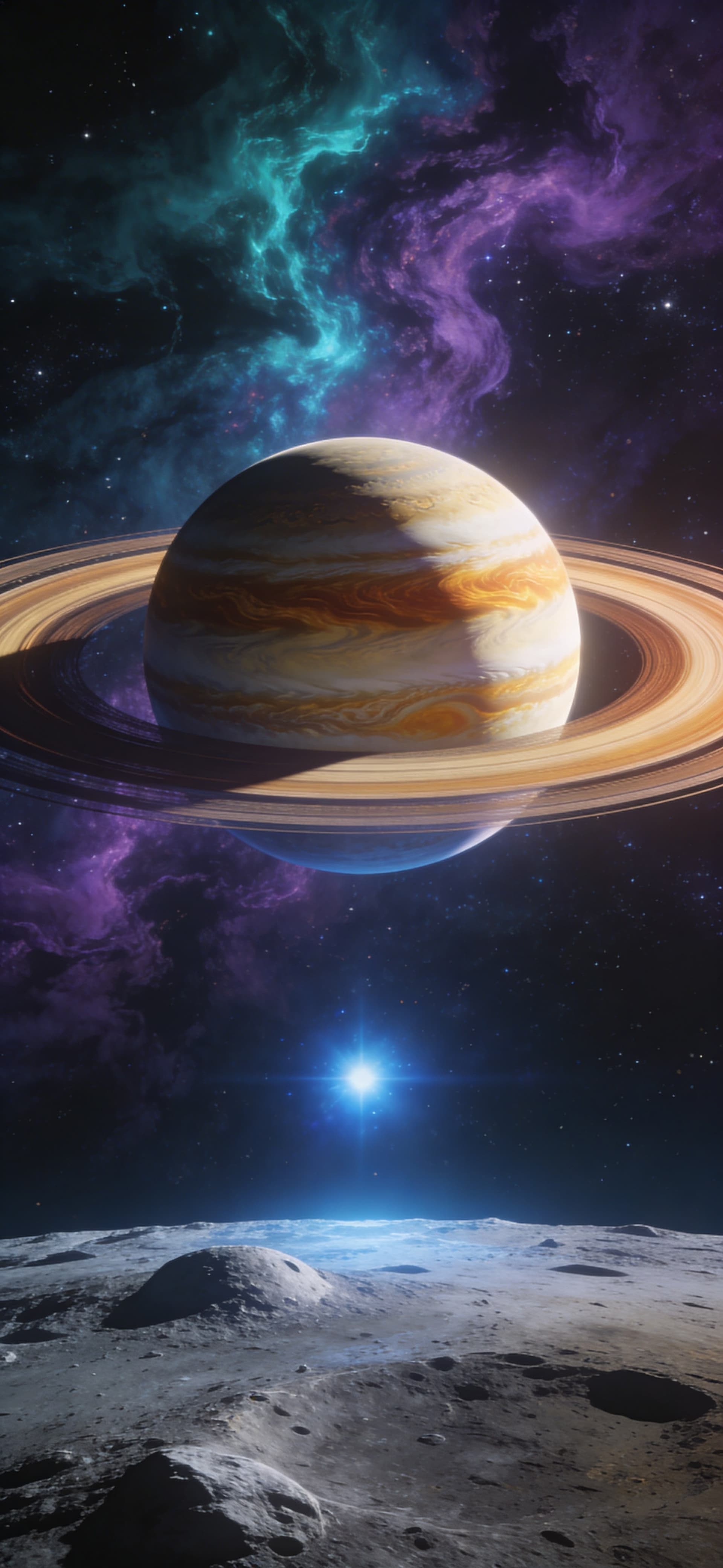 Ringed Planet View - Pro phone wallpaper