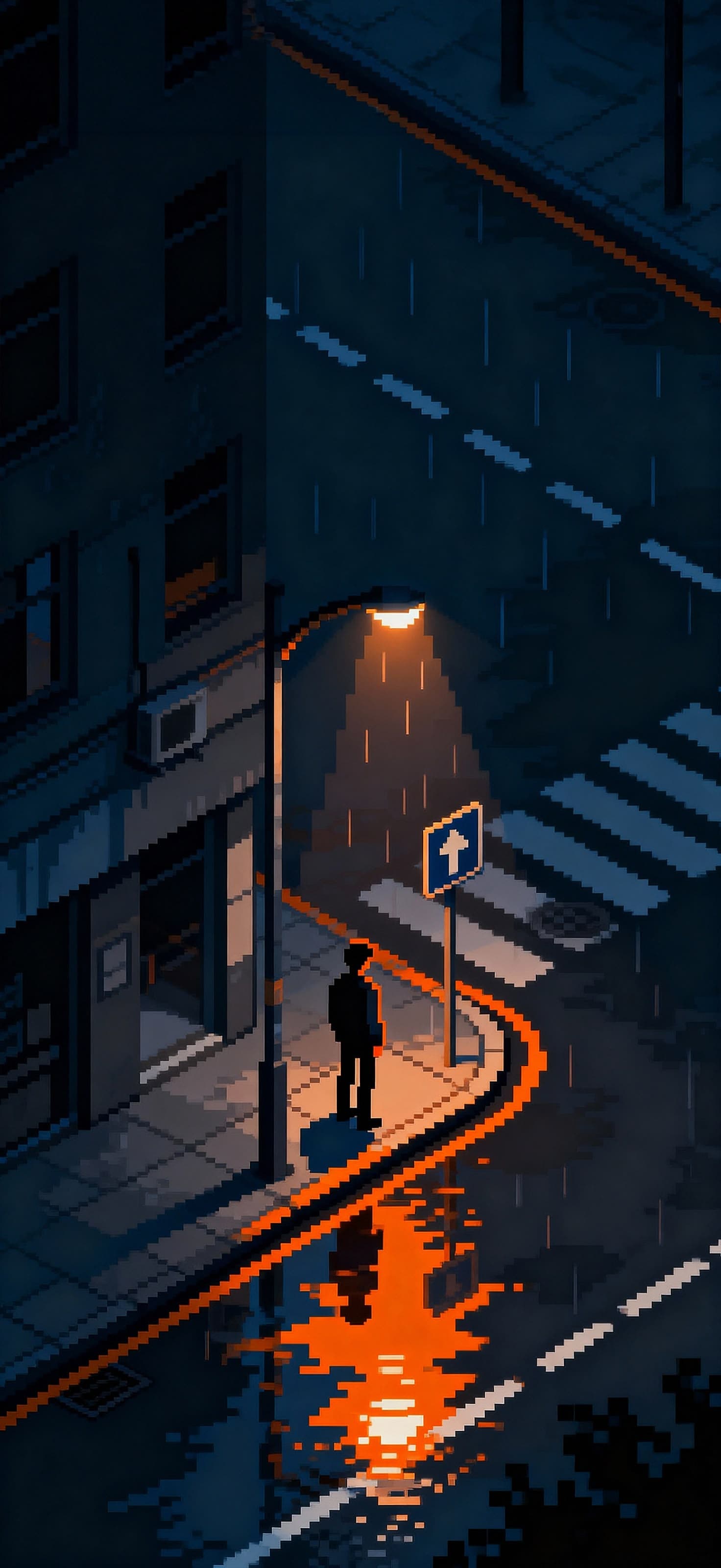 Neon Rain 3 - Pro phone wallpaper