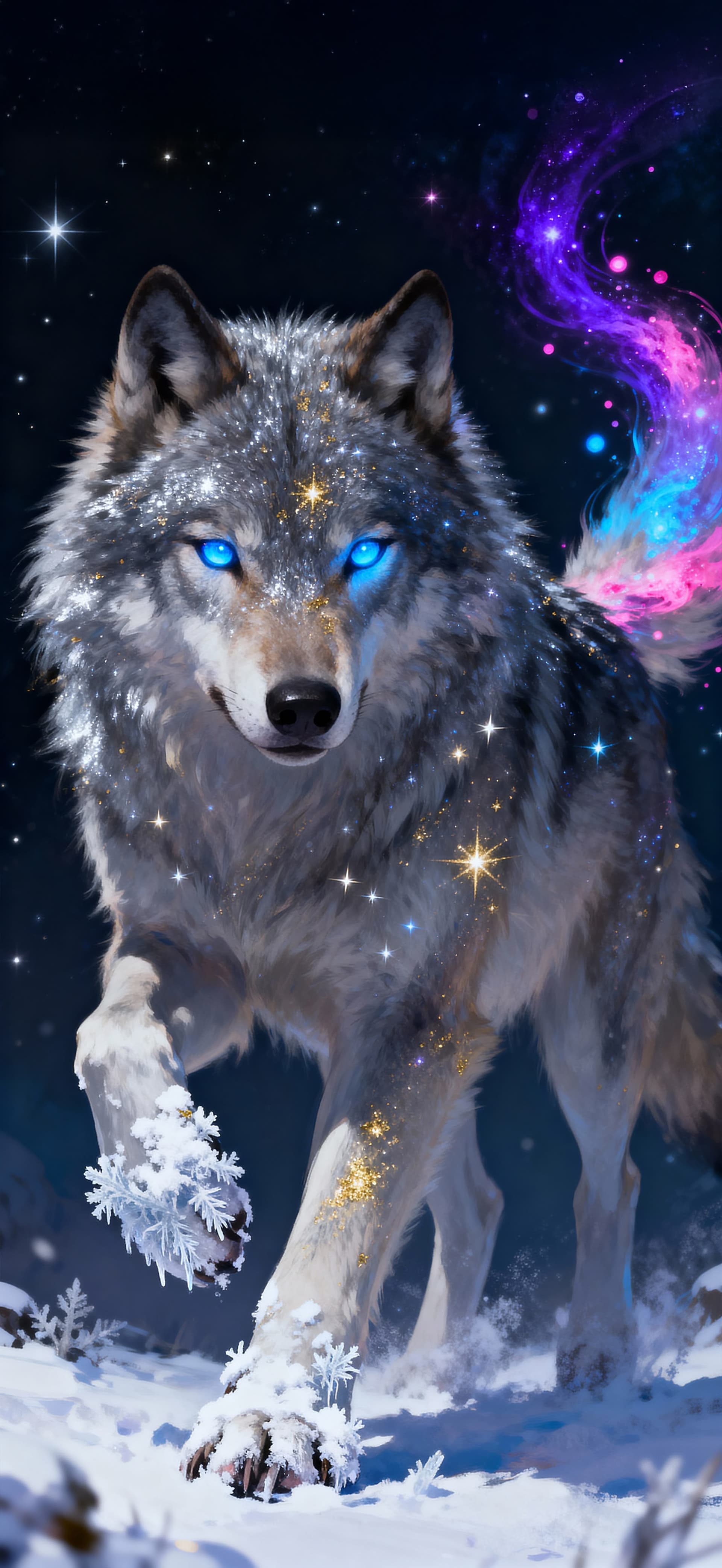 Celestial Spirit Wolf 1 - Pro phone wallpaper